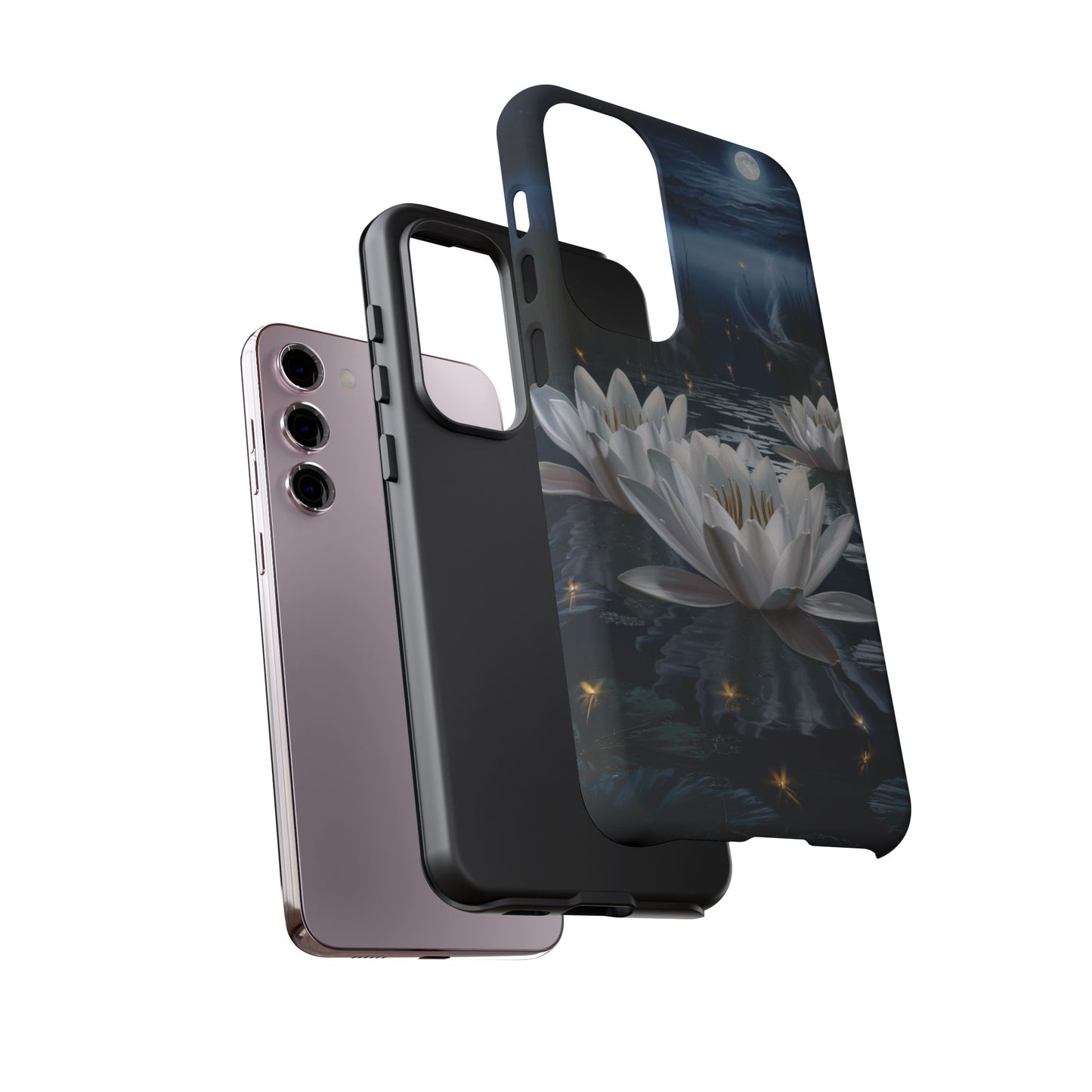Samsung Galaxy Tough Case - Water Lillies Moonlit Sky Phone Cover