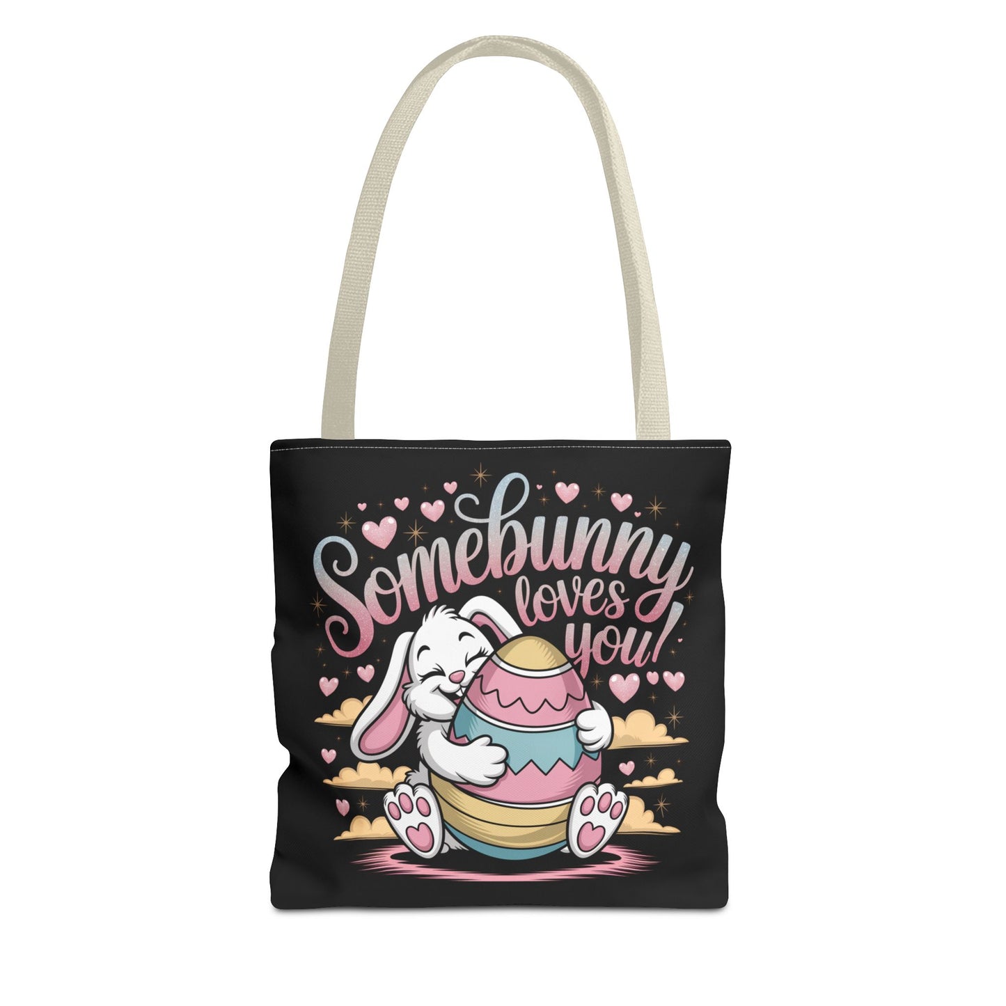 Easter Bunny Tote Bag Somebunny Loves You Easter Bag Bunny