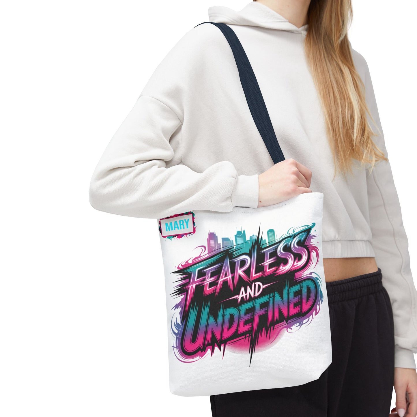 Custom Name Tote Bag | Fearless and Undefined Design | K-Pop Inspired Gift for Fans | Personalized Bold Aesthetic Bag | Trendy Streetwear Tote