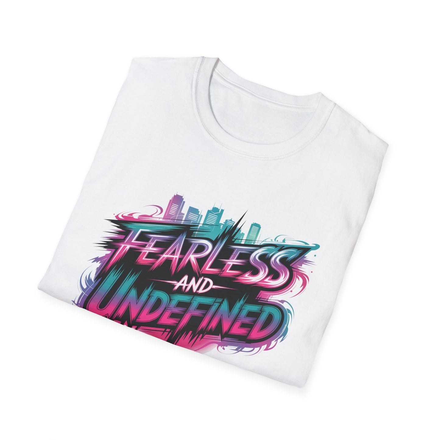 Fearless And Undefined T-Shirt, KPop Anime Inspired Shirt, Bold Motivational Tee, Neon Graphic Top, Empowering Streetwear For Fans And Dreamers