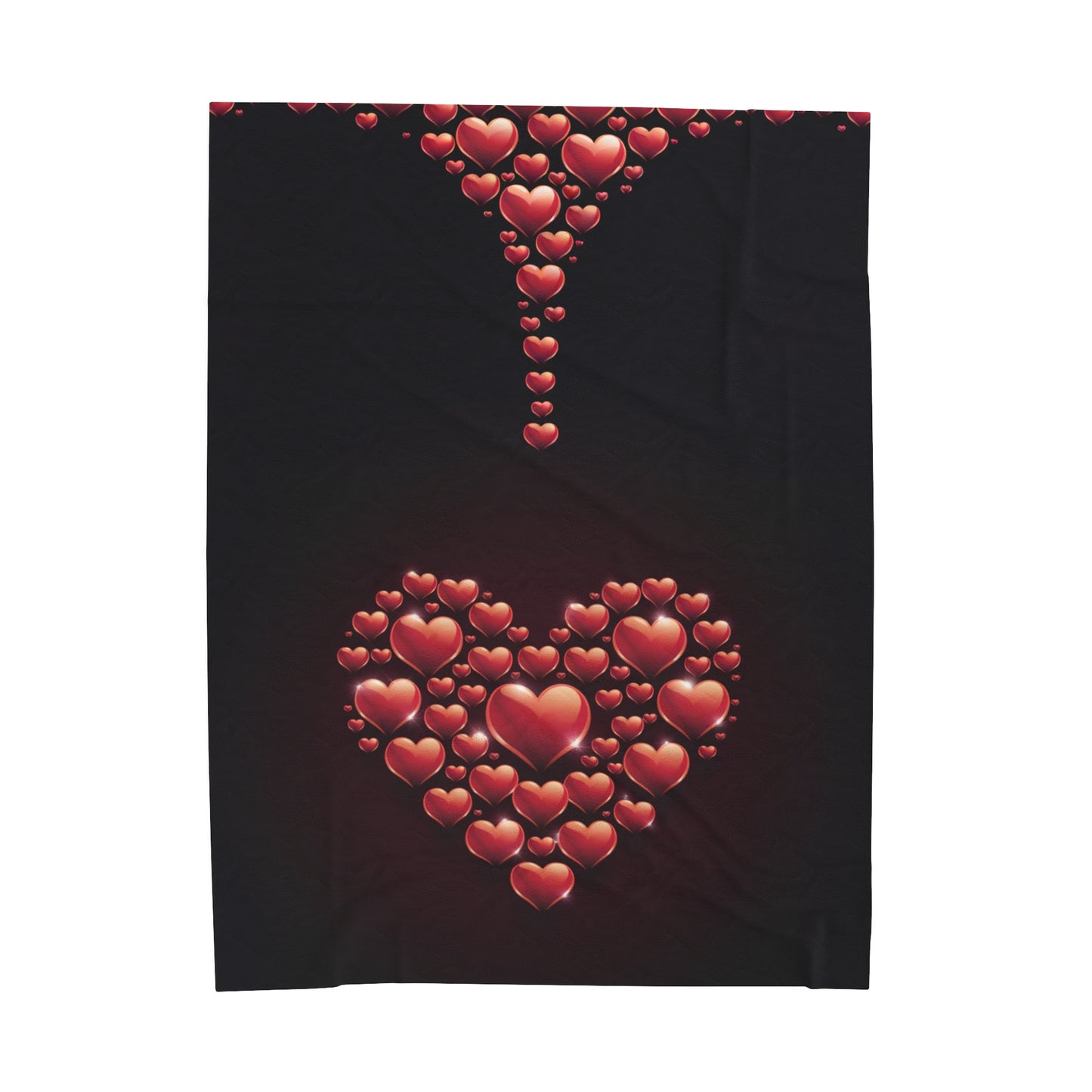 Plush Blanket with Heart of Hearts Design