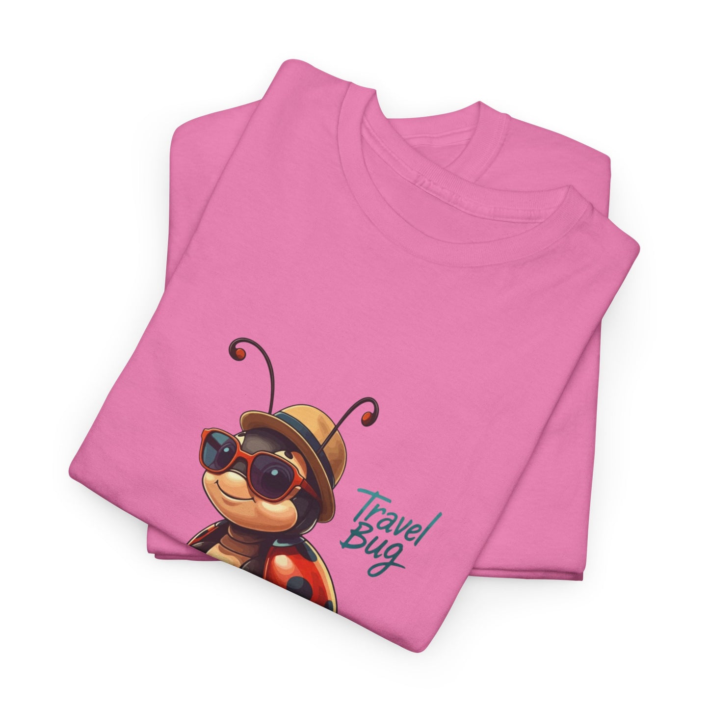 Travel Bug T-Shirt – Cute Ladybug Travel Tee | Funny Wanderlust Shirt for Travel Lovers | Unisex Graphic Tee Gift for Adventurers