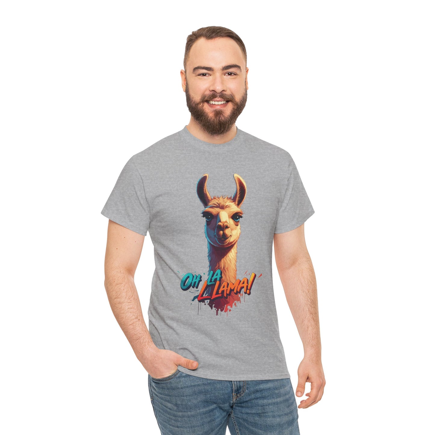 Oh la Llama Graphic Tee | Fun Llama T-Shirt, Cute Animal Lover Shirt, Llama Lover Gift, Quirky Party Tee, Trending Llama Fashion