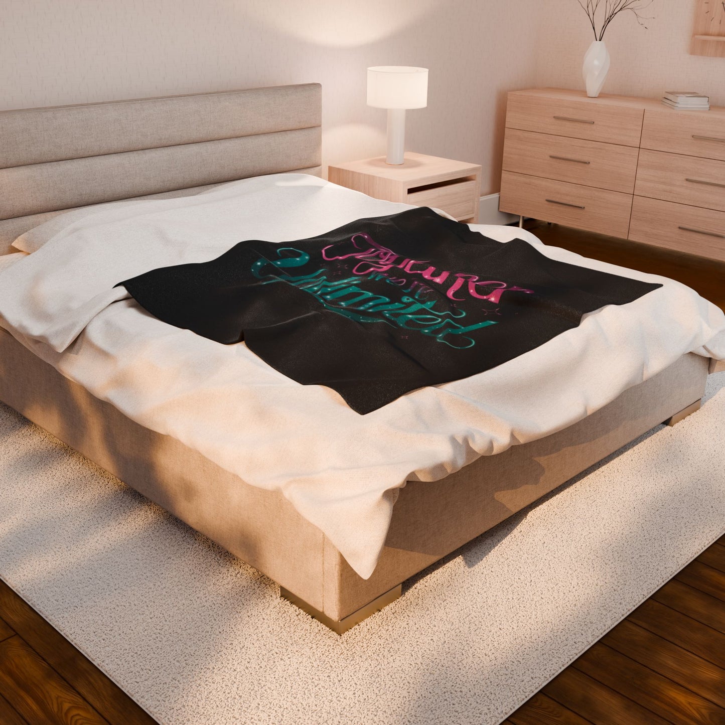 Velveteen Plush Blanket - Musical Quote 'Together We're Unlimited'