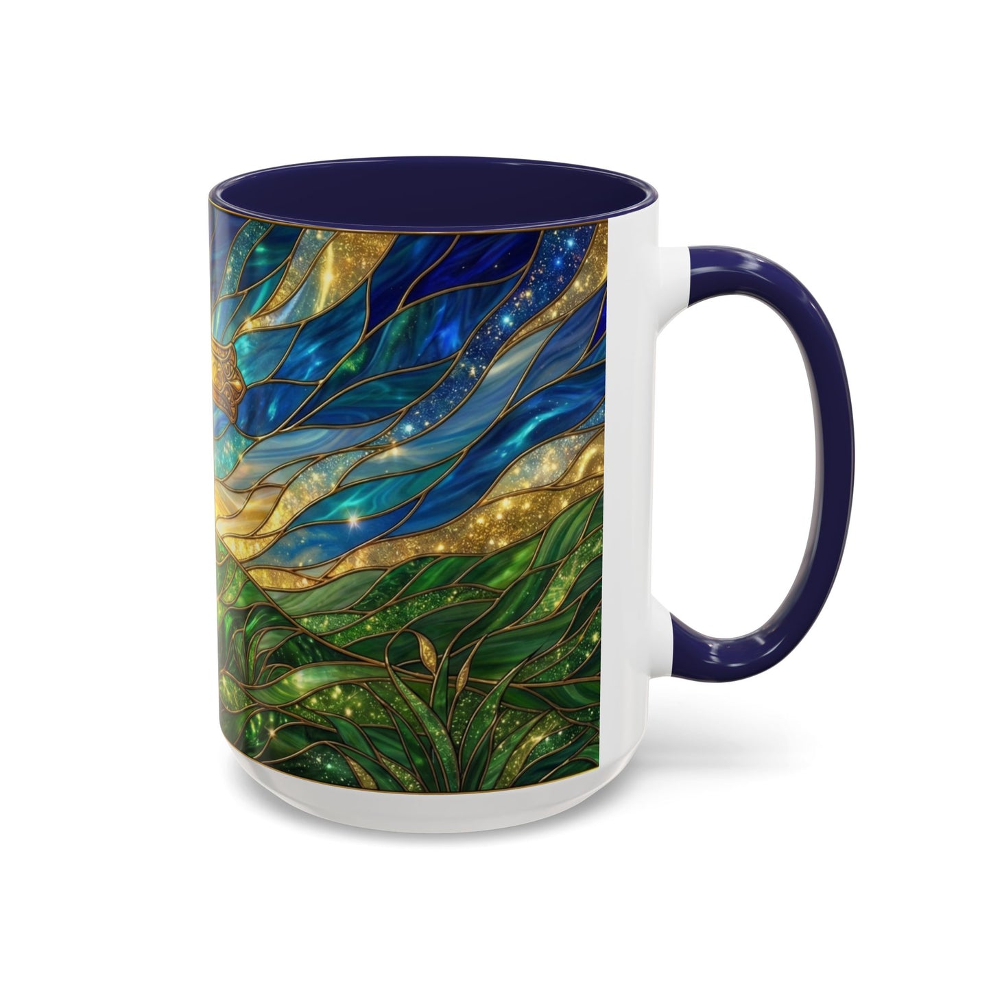 Christian Cross Mug, Stained Glass Cross Coffee Mug, Religious Gift For Christian, Faith Based Mug, Inspirational Bible Mug