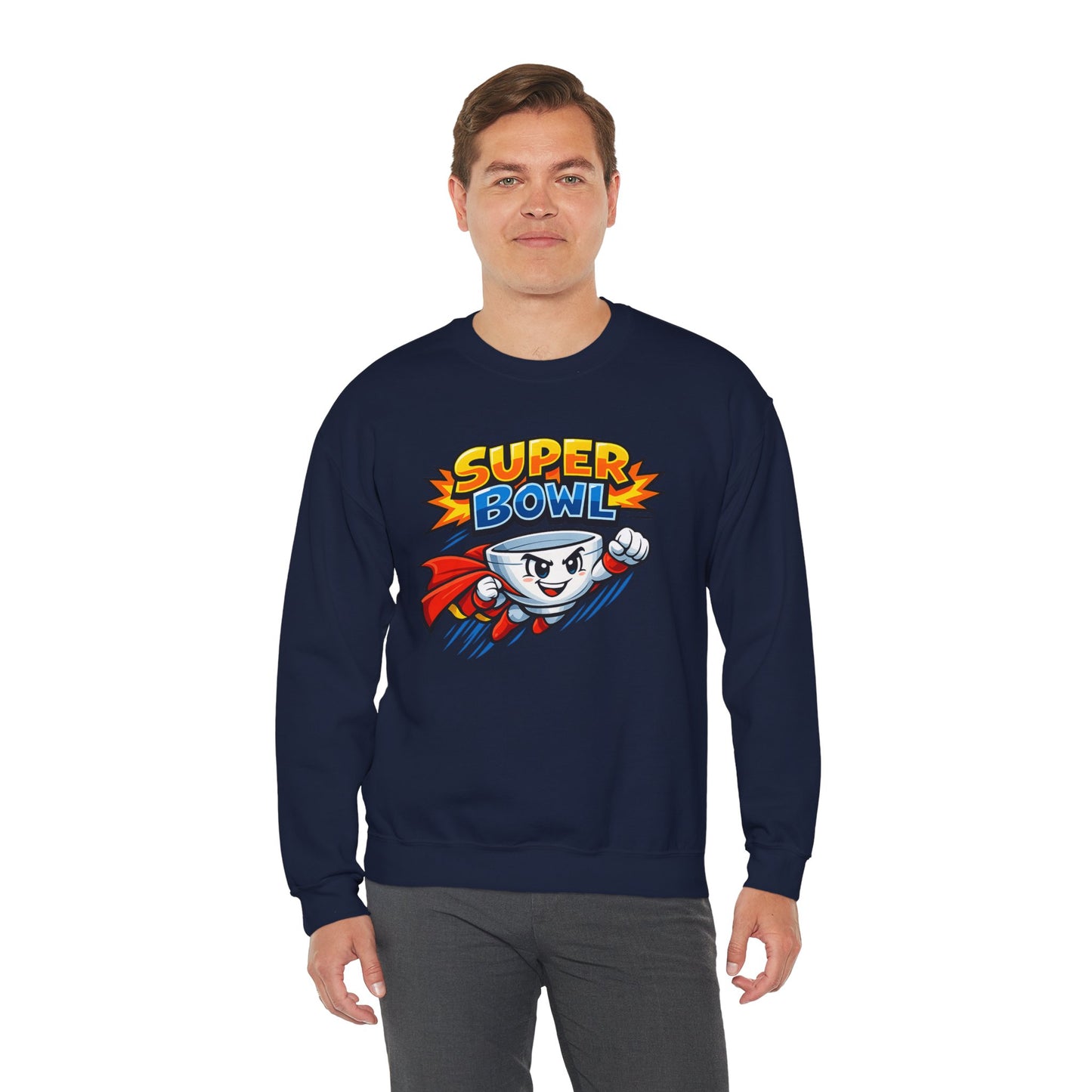 Super Bowl Sweatshirt, Funny Super Bowl Crewneck, Football Party Sweatshirt, Game Day Pullover, Bowl Pun Shirt, Unisex Graphic Crew