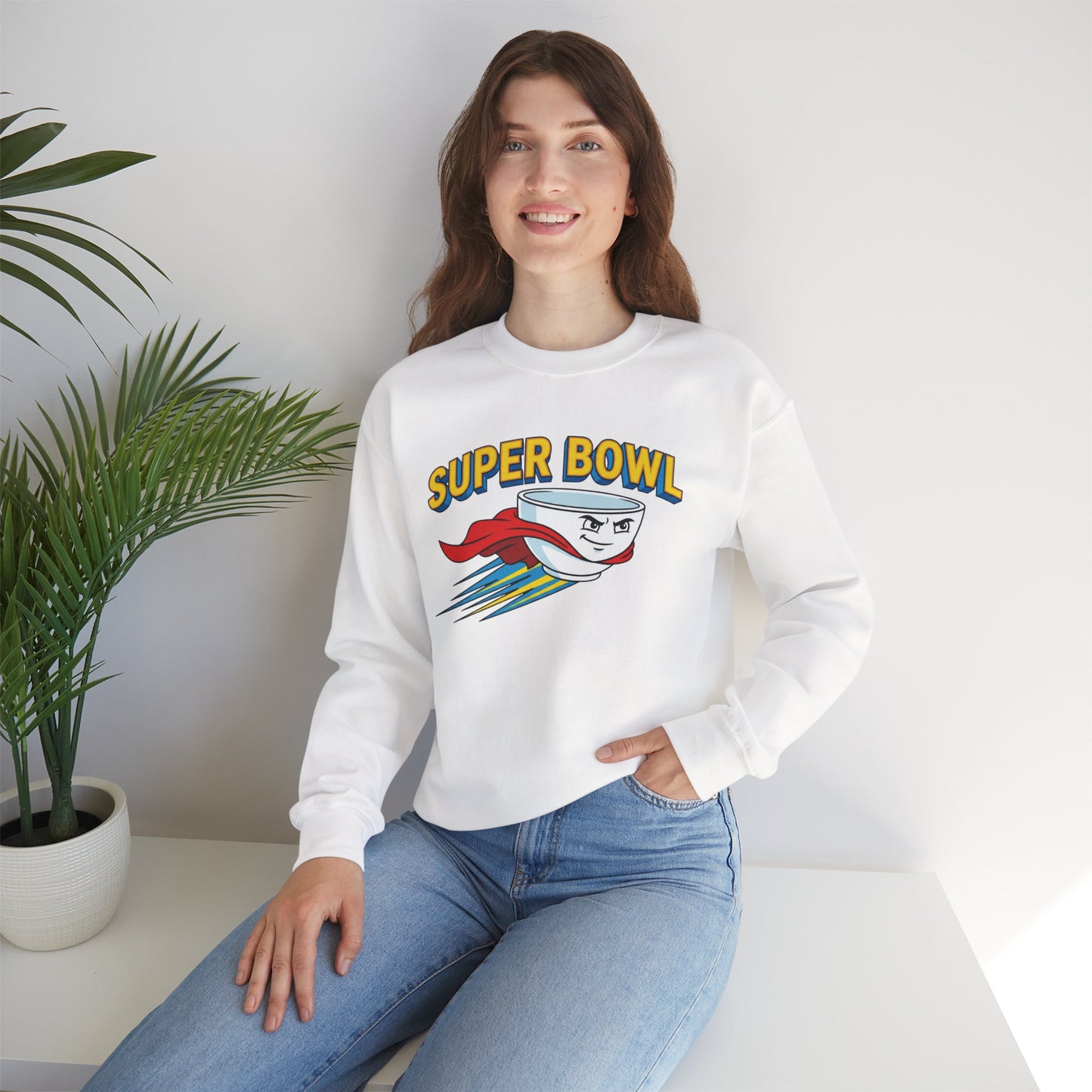 Super Bowl Sweatshirt, Funny Super Bowl Shirt, Football Party Sweatshirt, Game Day Crewneck, Bowl Pun Sweatshirt, Unisex Graphic Crew