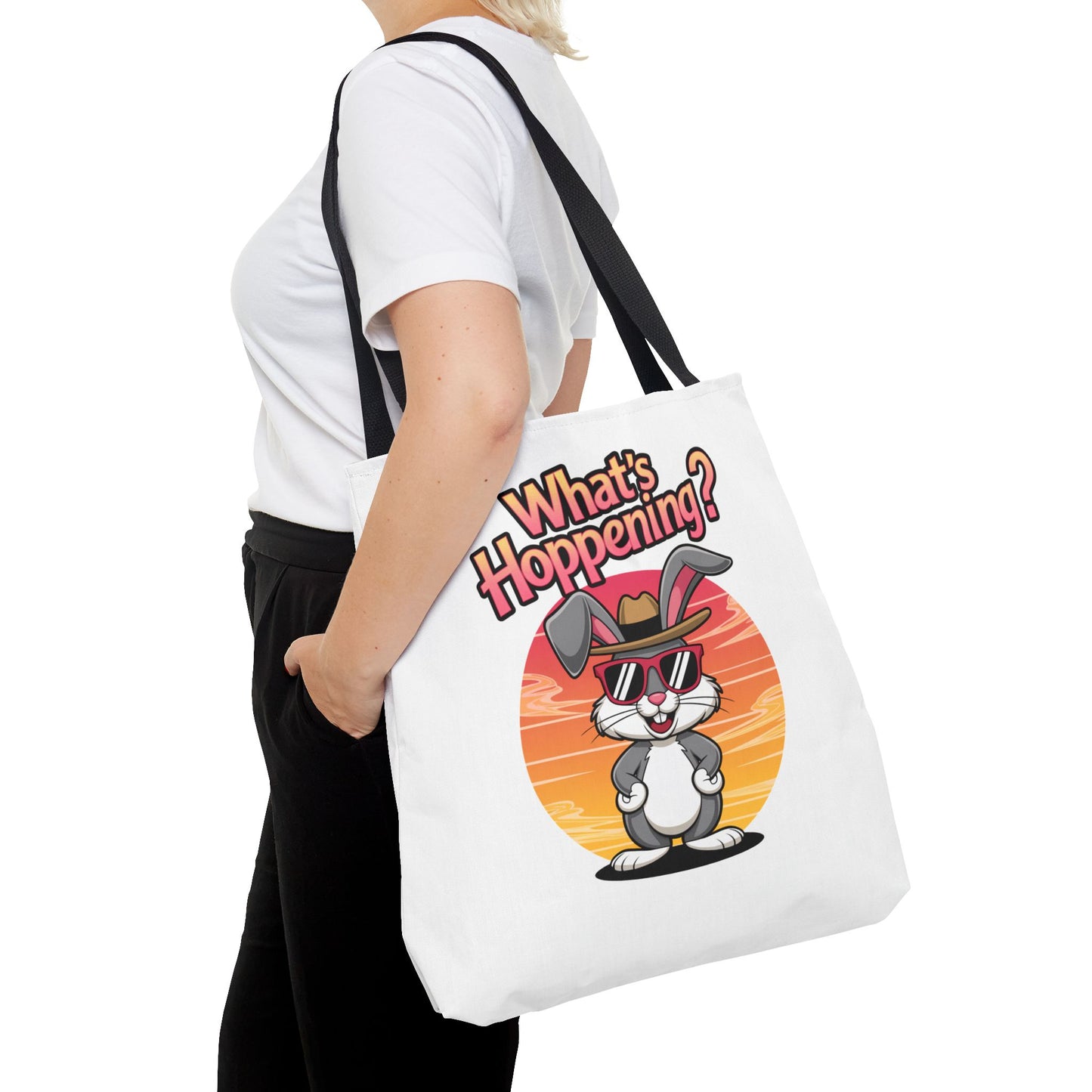 Bunny Tote Bag - 'What's Hoppening'