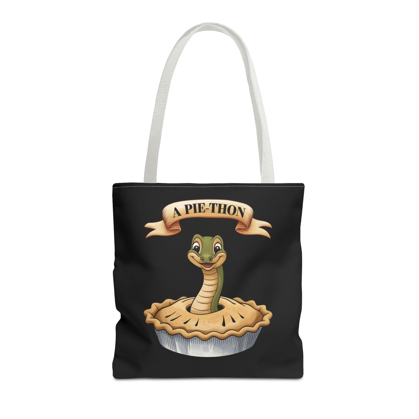 Funny Tote Bag with Snake Joke - Pie-Thon