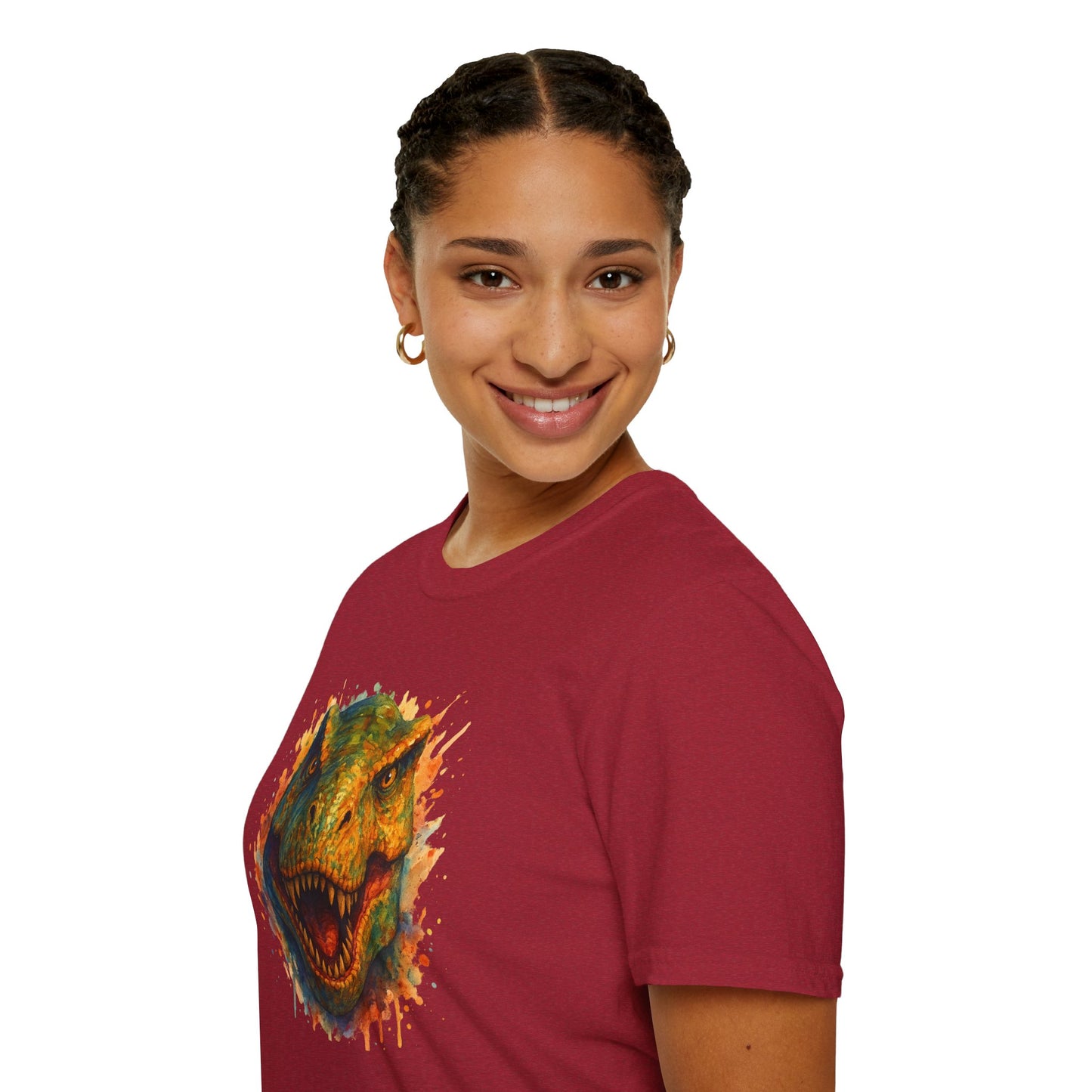 Watercolor T-Rex T-Shirt | Psychedelic Dinosaur Tee | Prehistoric Rainbow Dino Gift | Unisex Cotton Graphic Shirt Jurassic Tee