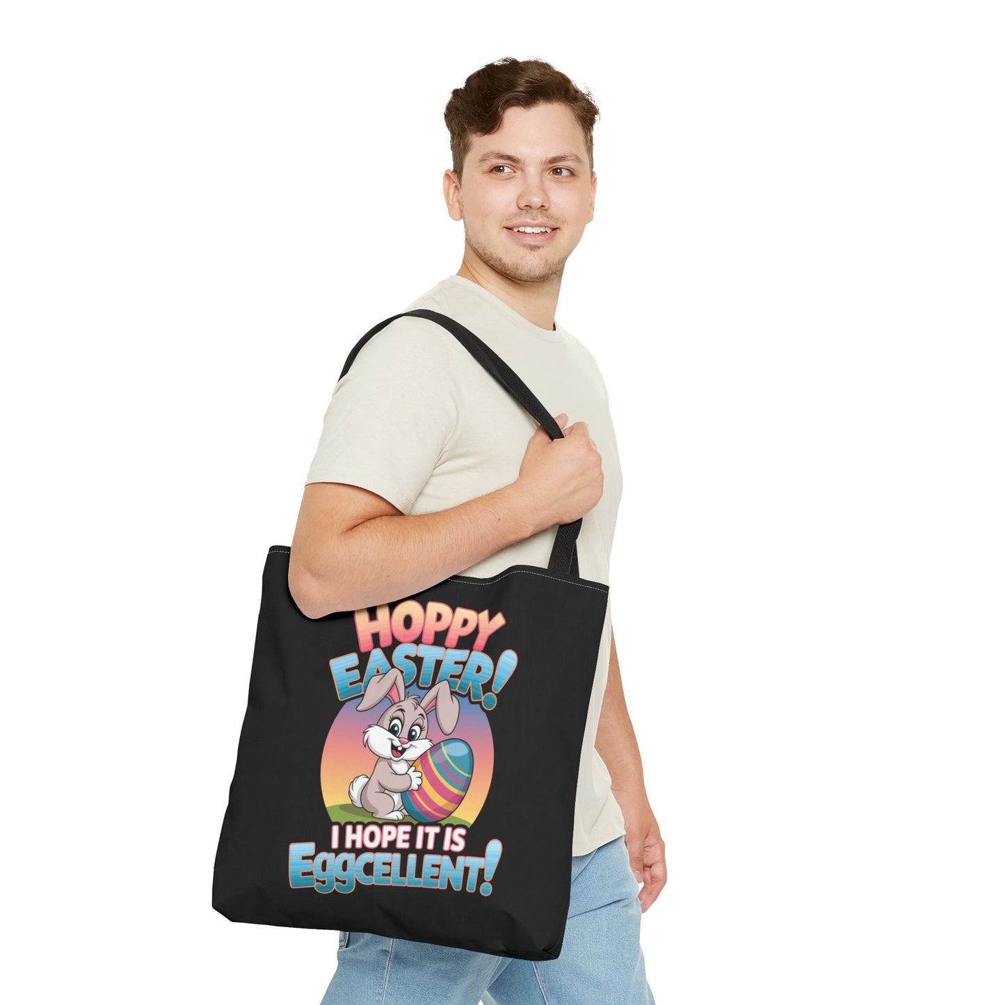 Happy Easter Tote Bag Eggcellent Bunny Design Easter Bag Easter Gift Easter Tote Accessory