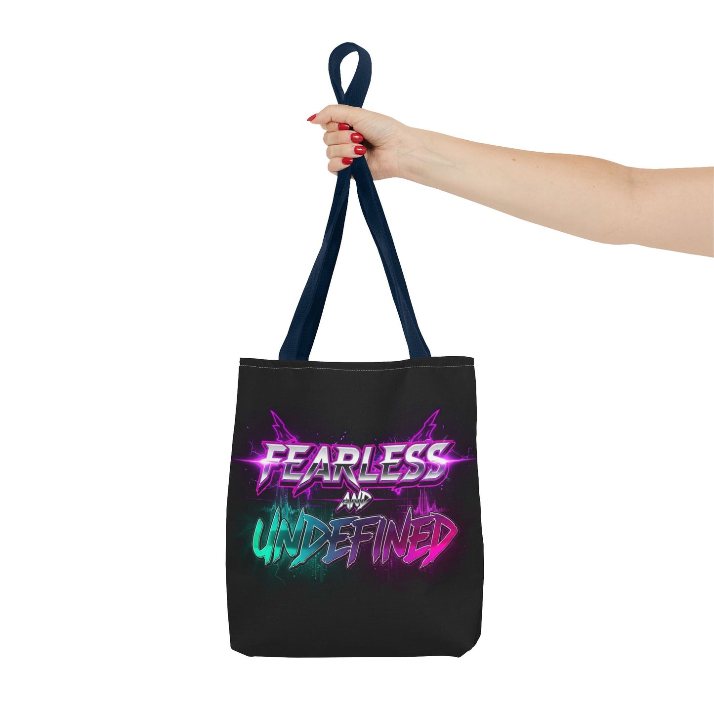 Fearless And Undefined Tote Bag, KPOP-Inspired Neon Canvas Bag, Anime Gamer Aesthetic, Bold Statement Bag, Cool Reusable Gift For Fans