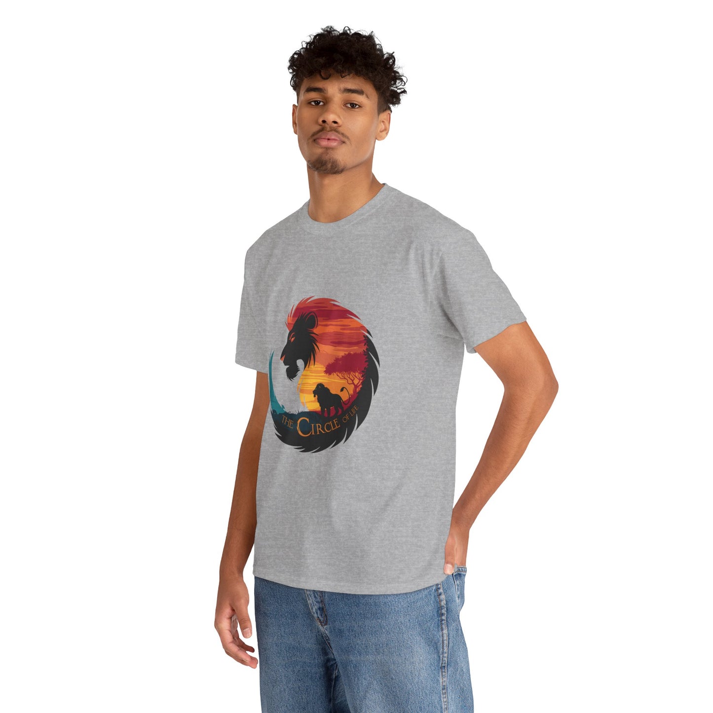 The Circle of Life Lion Shirt – Sunset Safari Wildlife Graphic Tee – Inspirational Nature T-Shirt for Animal Lovers & Adventure Fans