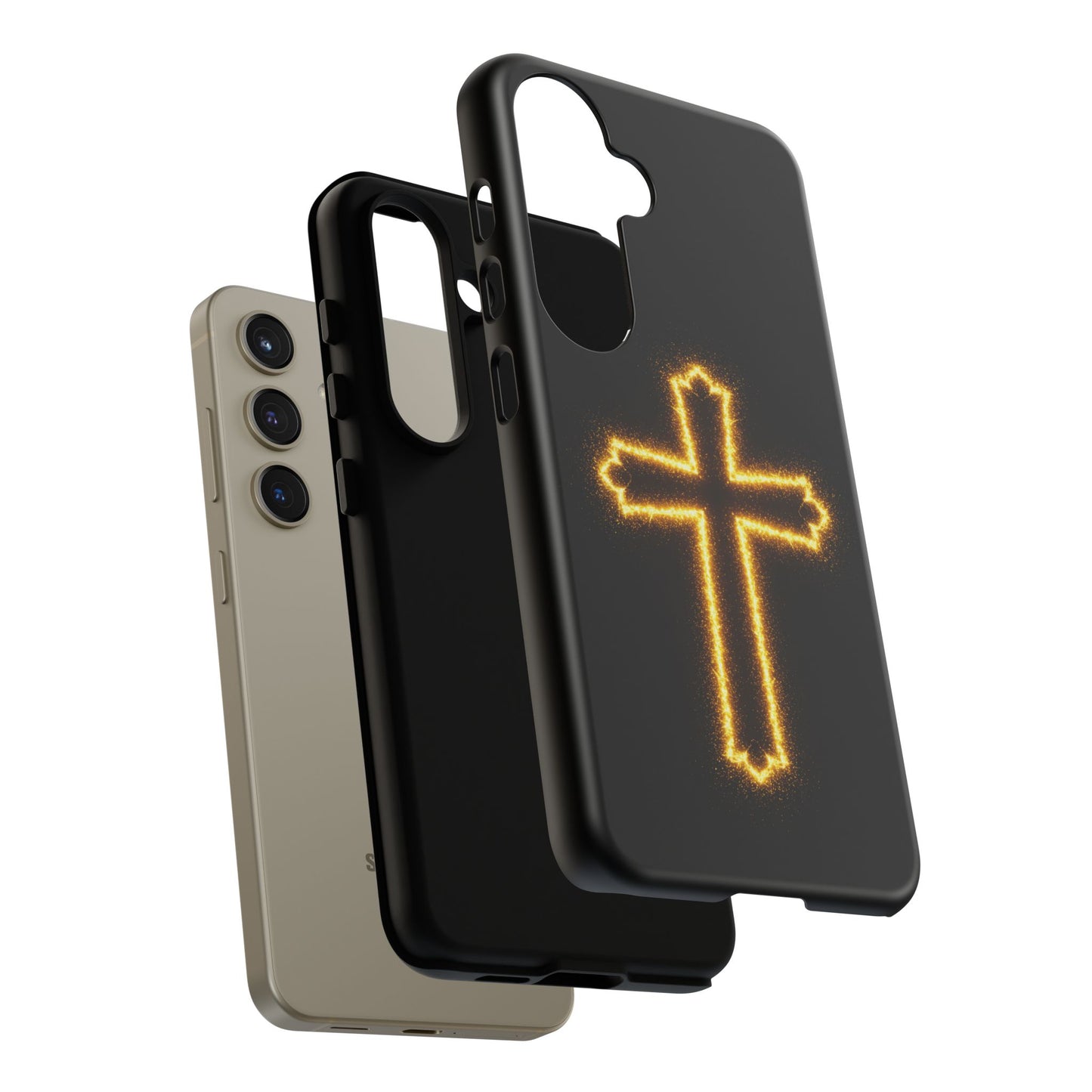 Glow-in-the-Dark Cross Samsung Phone Case - Tough Samsung Cases for Faithful Protection