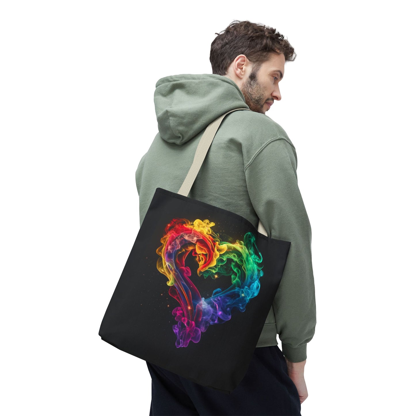 Colorful Smoke Heart Tote