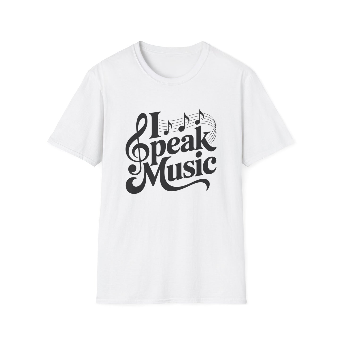 I Speak Music Shirt | Funny Music Lover T-Shirt | Gift for Musicians, Choir, Band Teachers & Music Students | Treble Clef Graphic Tee