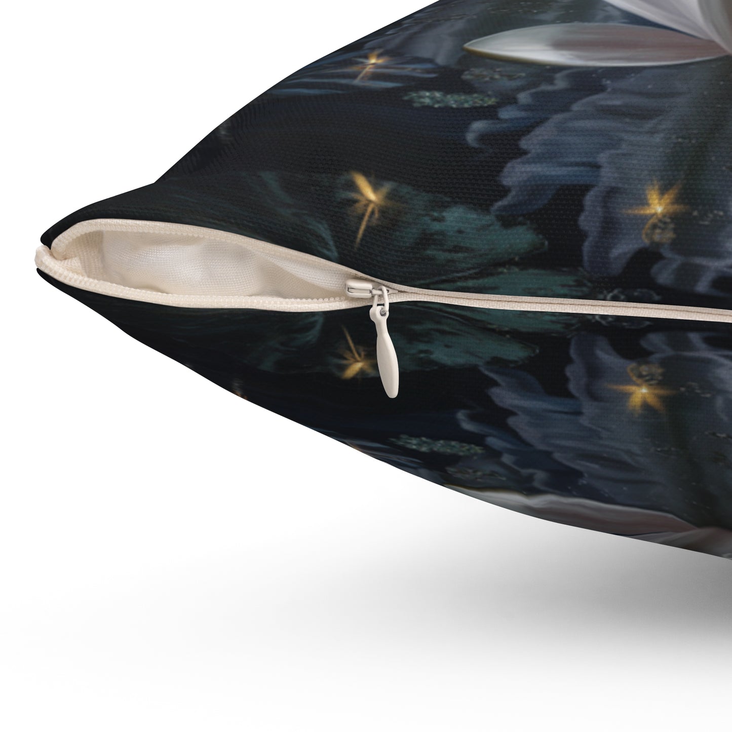Moonlit Water Lily Pillow