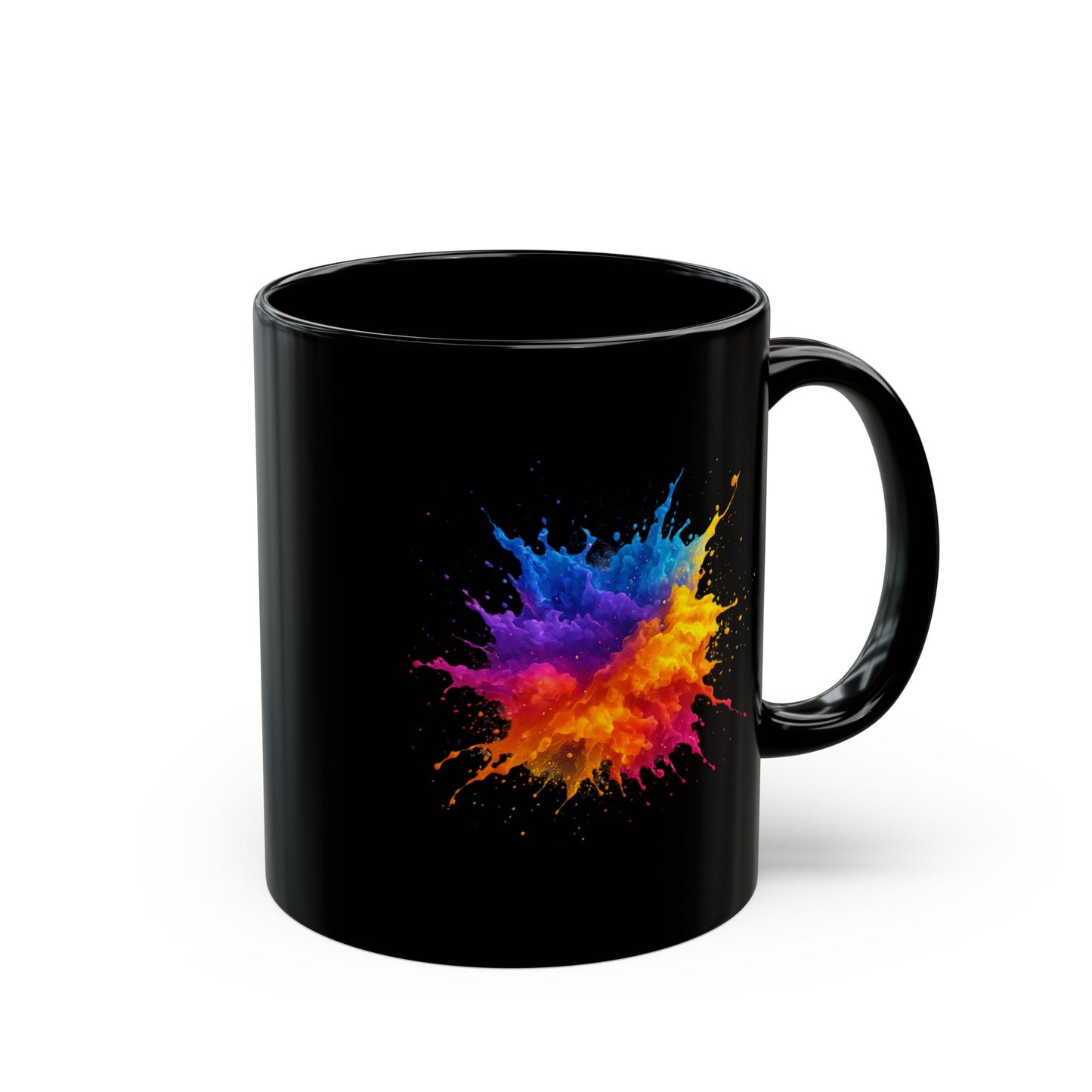 Color Splash Art Mug - Abstract Paint Splash Coffee Cup - Bright Bold Colorful Mug - Artist Gift Idea - Creative Vibe Mug 11oz 15oz