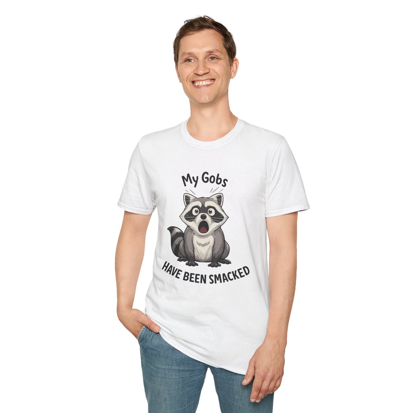 My Gobs Have Been Smacked Shirt, Funny Raccoon T Shirt, Gobsmacked Joke Tee, Meme Animal Shirt, Absurd Humor Graphic Tee