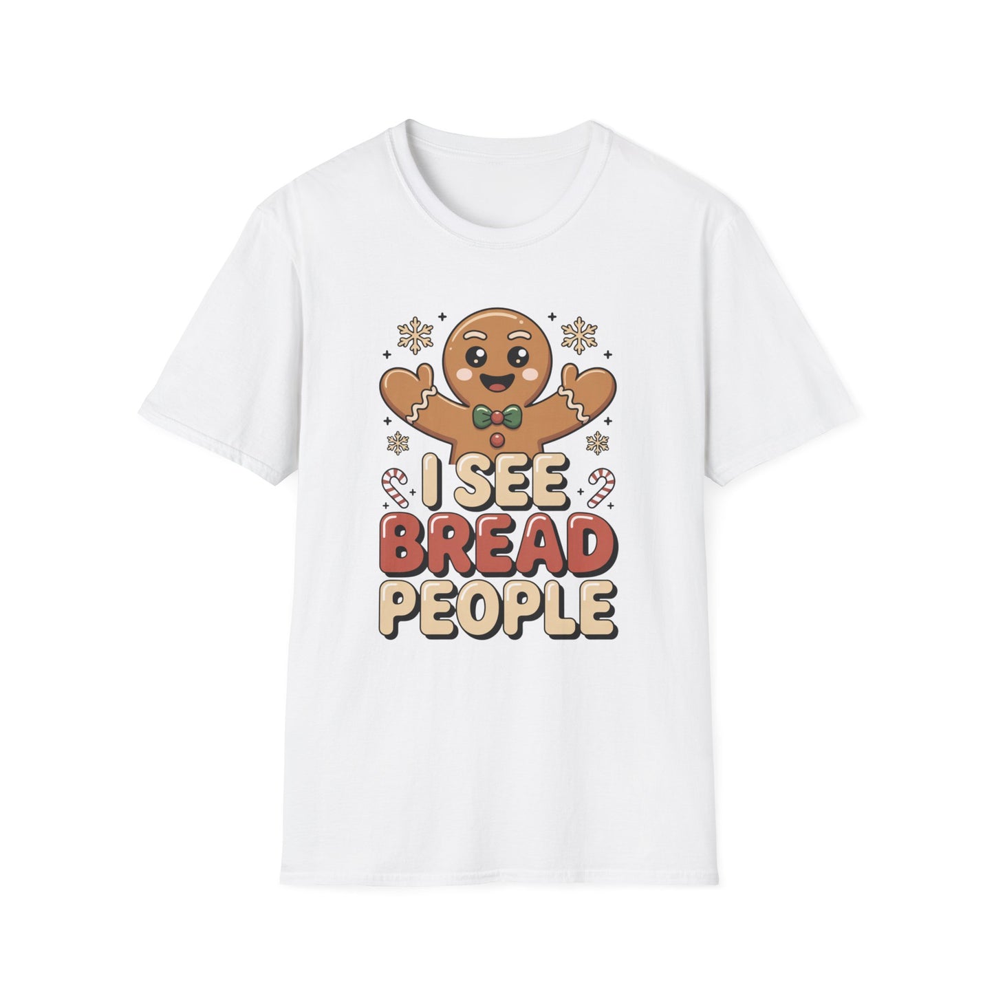 I See Bread People Shirt, Gingerbread Man Christmas Tee, Funny Holiday Baking Shirt, Cute Gingerbread Cookie TShirt, Xmas Humor Shirt, Food Pun Tee