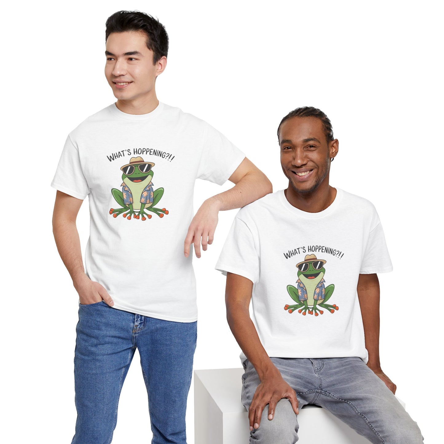 Funny Frog Shirt | What’s Hoppening T-Shirt | Cool Frog Graphic Tee | Amphibian Dad Joke Shirt | Cottagecore Animal Lover Gift