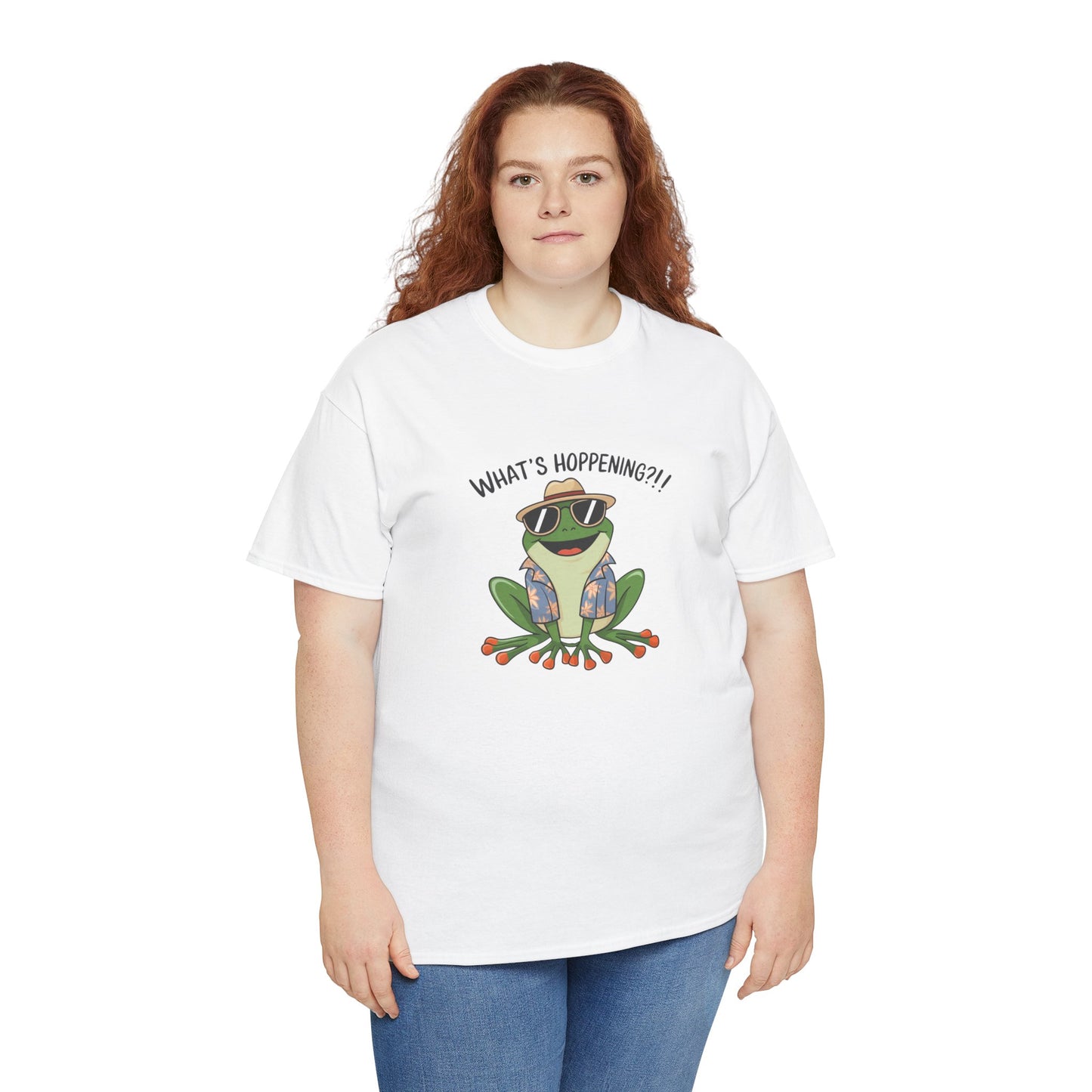 Funny Frog Shirt | What’s Hoppening T-Shirt | Cool Frog Graphic Tee | Amphibian Dad Joke Shirt | Cottagecore Animal Lover Gift