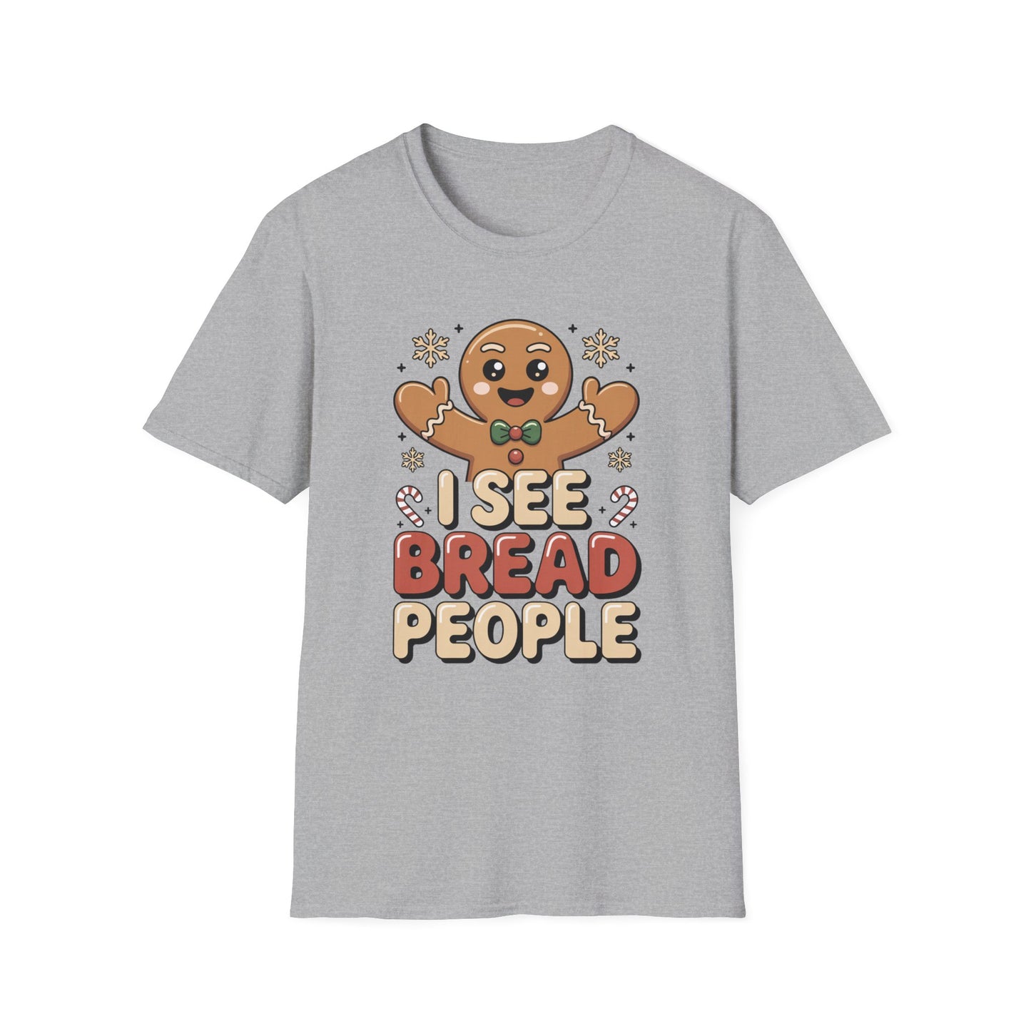 I See Bread People Shirt, Gingerbread Man Christmas Tee, Funny Holiday Baking Shirt, Cute Gingerbread Cookie TShirt, Xmas Humor Shirt, Food Pun Tee