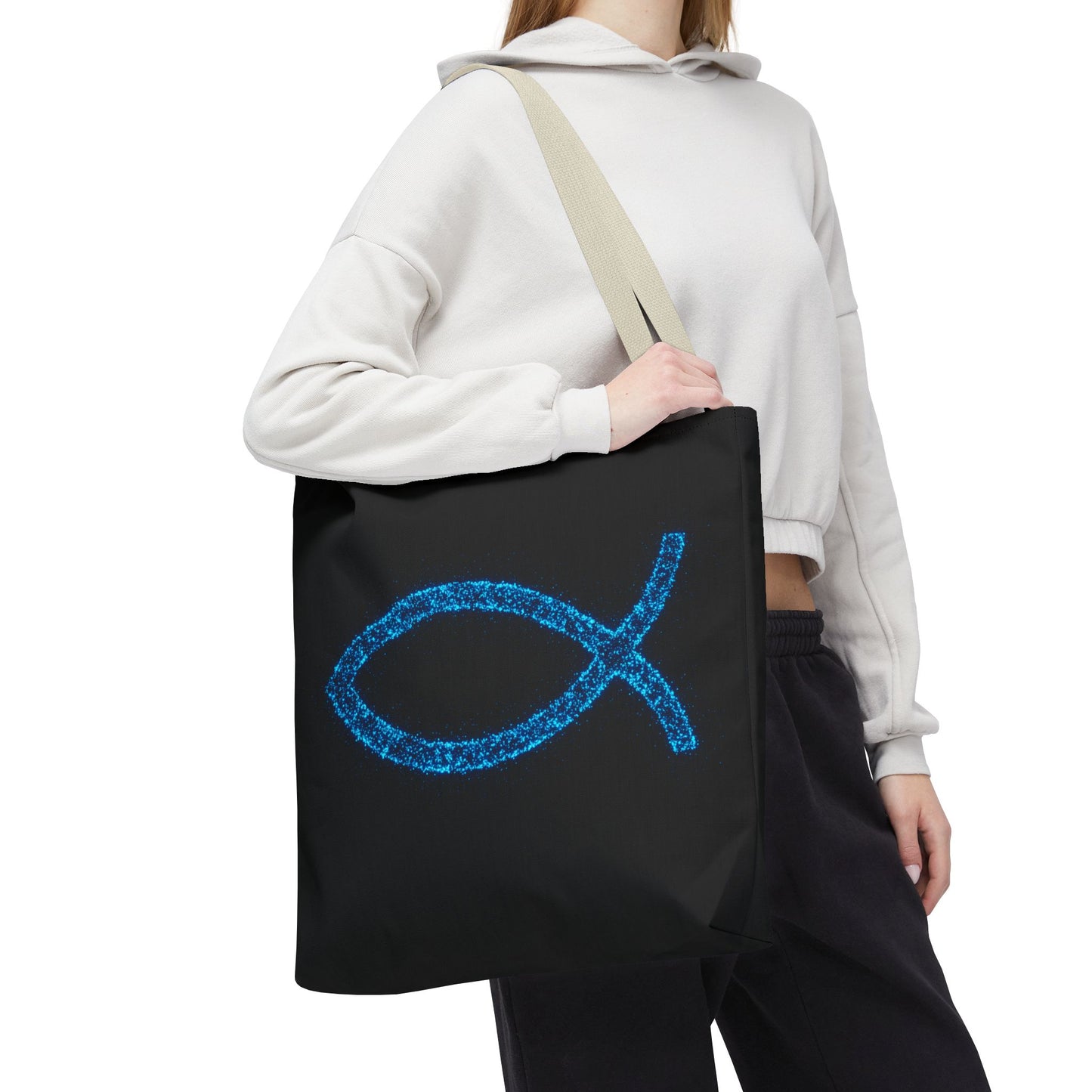 Sparkling Fish Symbol Tote Bag - Inspirational Vibes