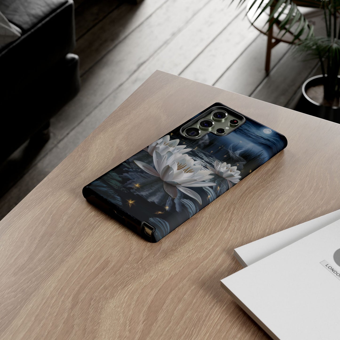Samsung Galaxy Tough Case - Water Lillies Moonlit Sky Phone Cover