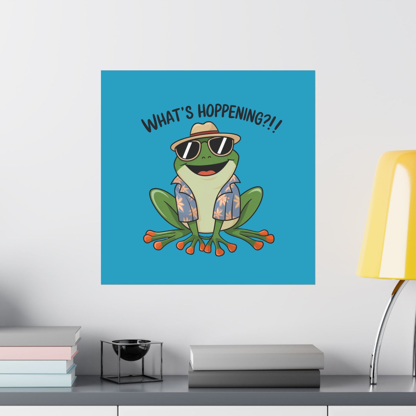 Vertical Poster - What's Hoppening Frog Pun