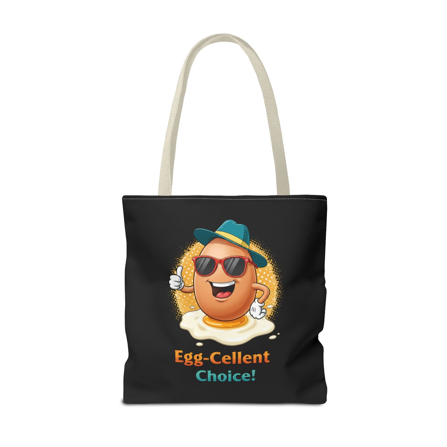 Tote Bag: Egg-Cellent Choice Thumbs Up Pun Design
