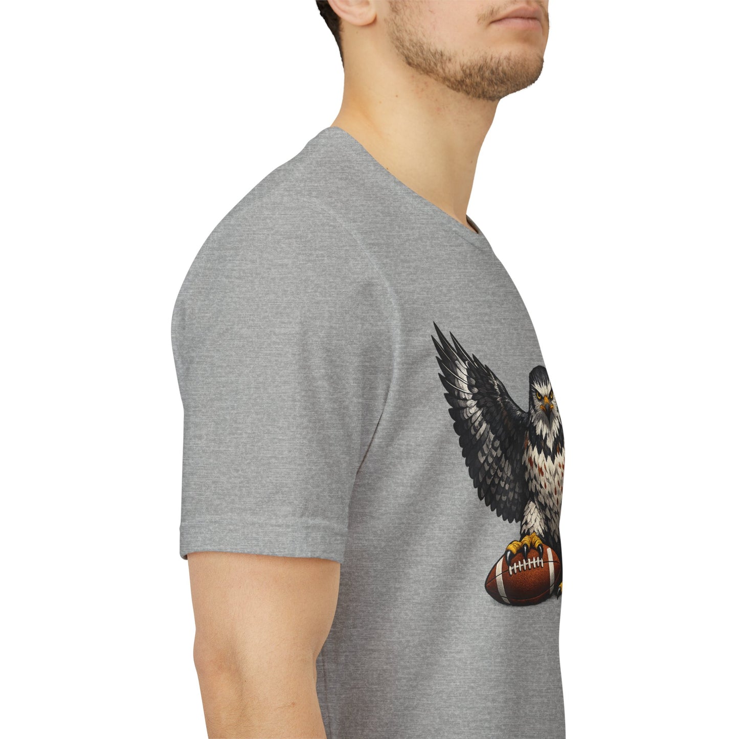 Hawk Football Shirt, Hawk Holding Football T Shirt, Hawk Mascot Tee, Football Bird Of Prey Shirt, Game Day Sports Tee, Hawk Fan Gift