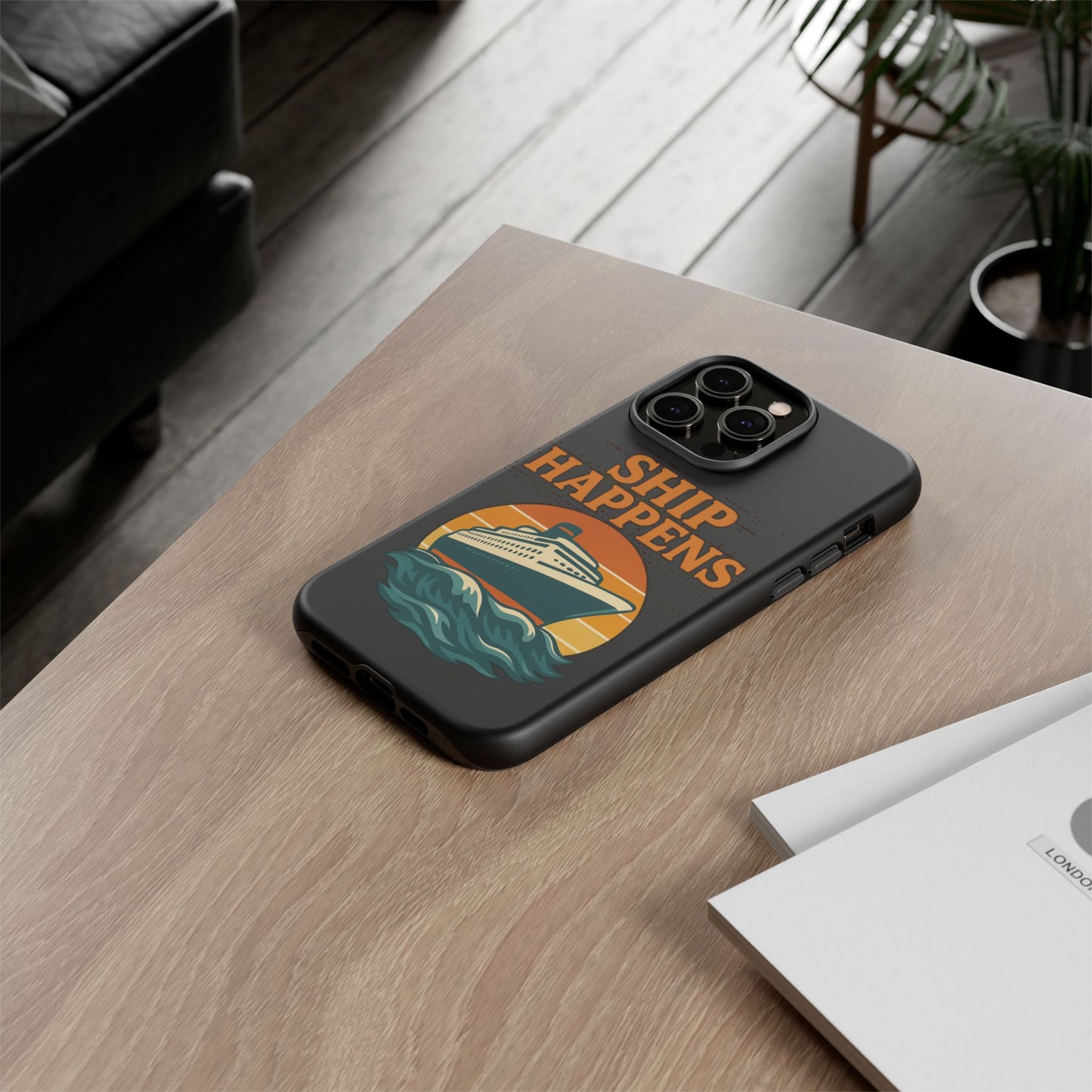 iPhone Case Ship Happens Sunset Cruise Case Gift for Travel Lovers Nautical Phone Case Cruise Accessory