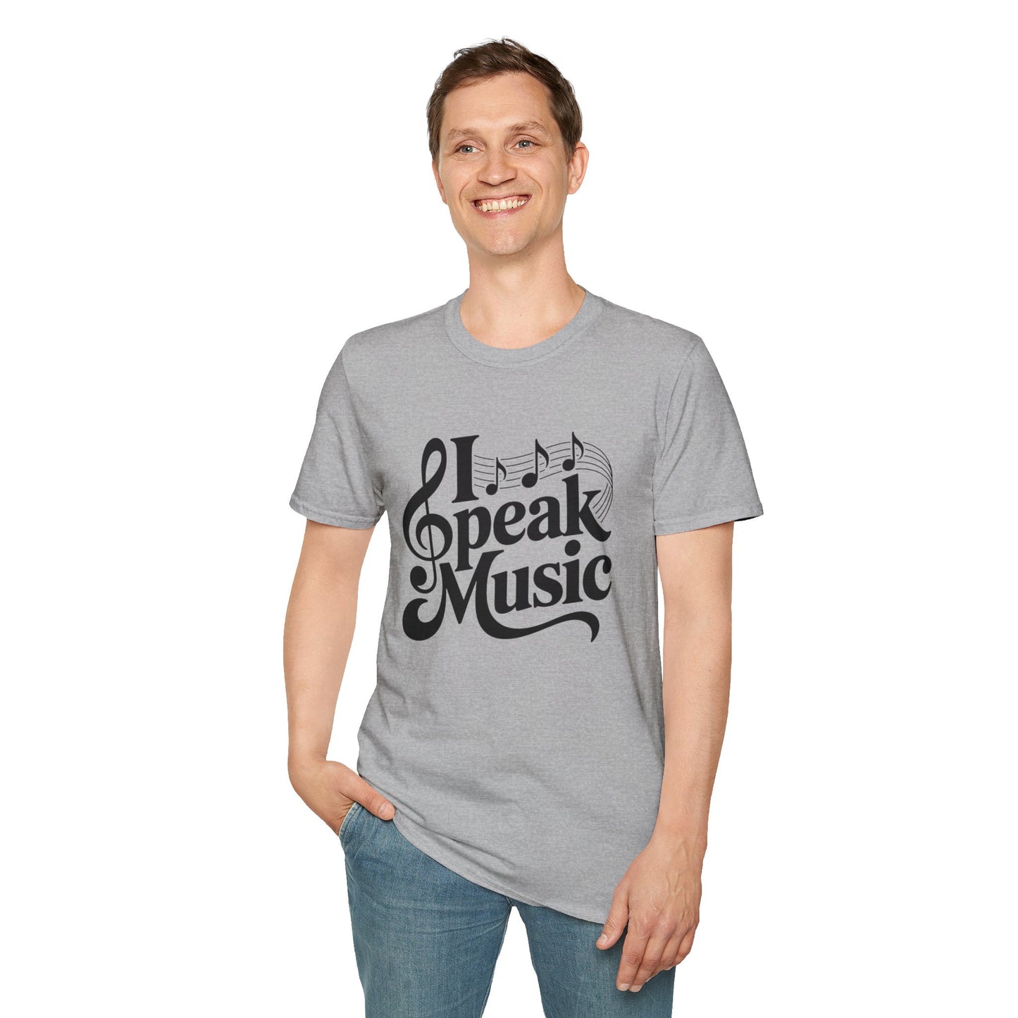I Speak Music Shirt | Funny Music Lover T-Shirt | Gift for Musicians, Choir, Band Teachers & Music Students | Treble Clef Graphic Tee