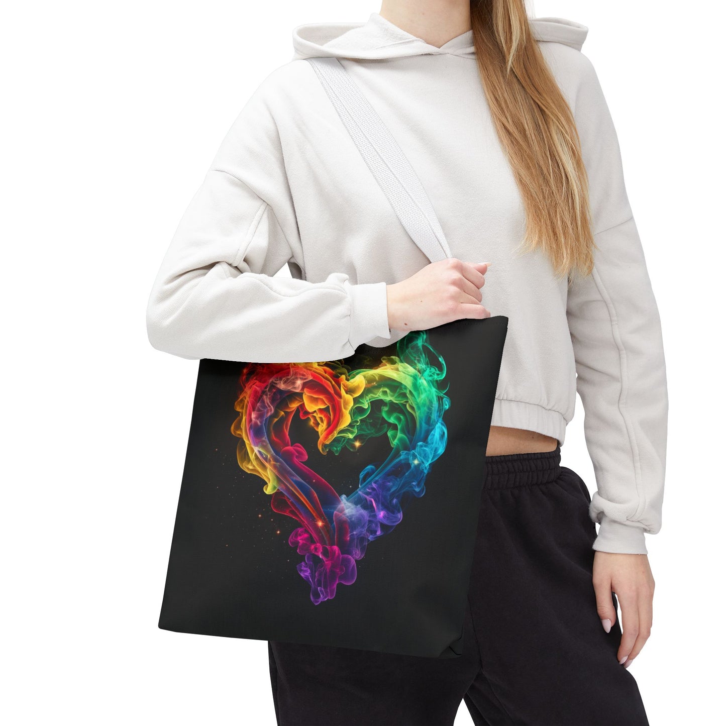 Colorful Smoke Heart Tote