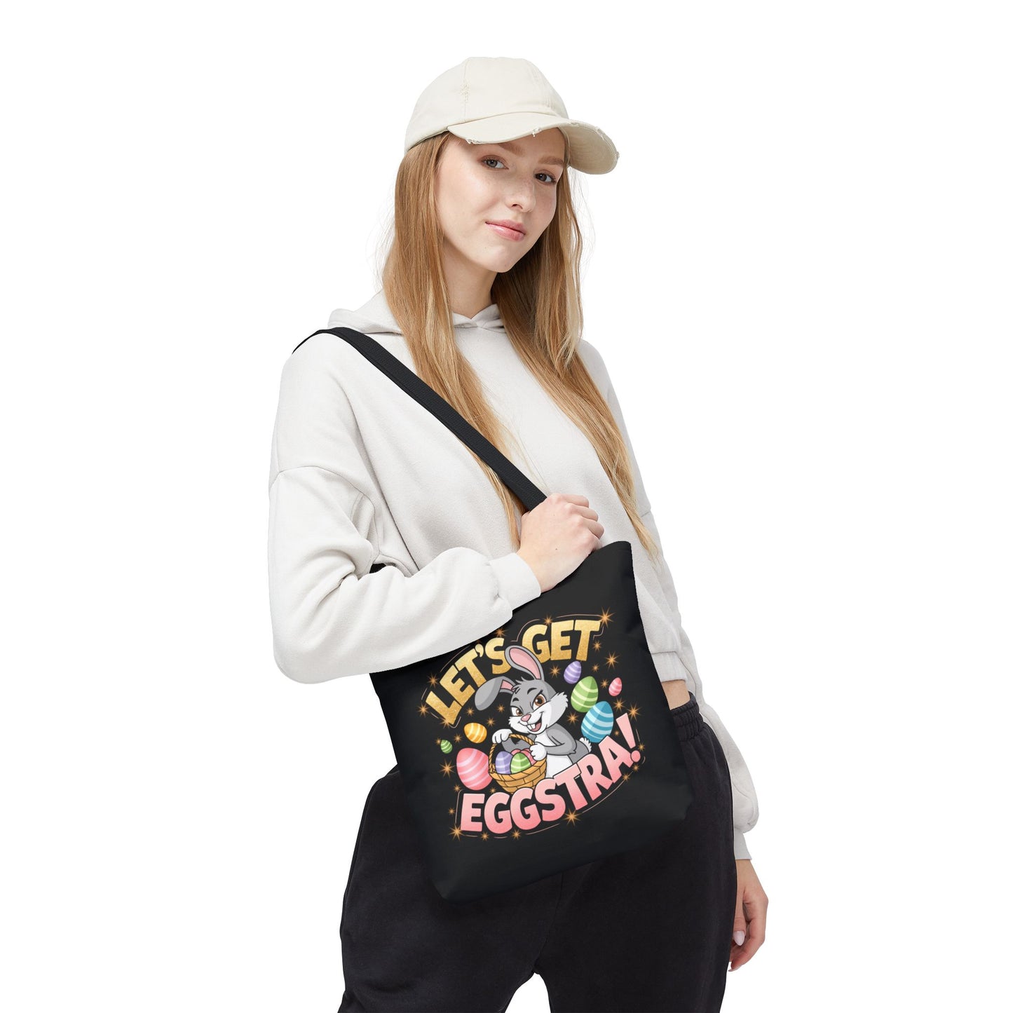 Easter Bunny Tote Bag - 'Leg's Get Eggstra'