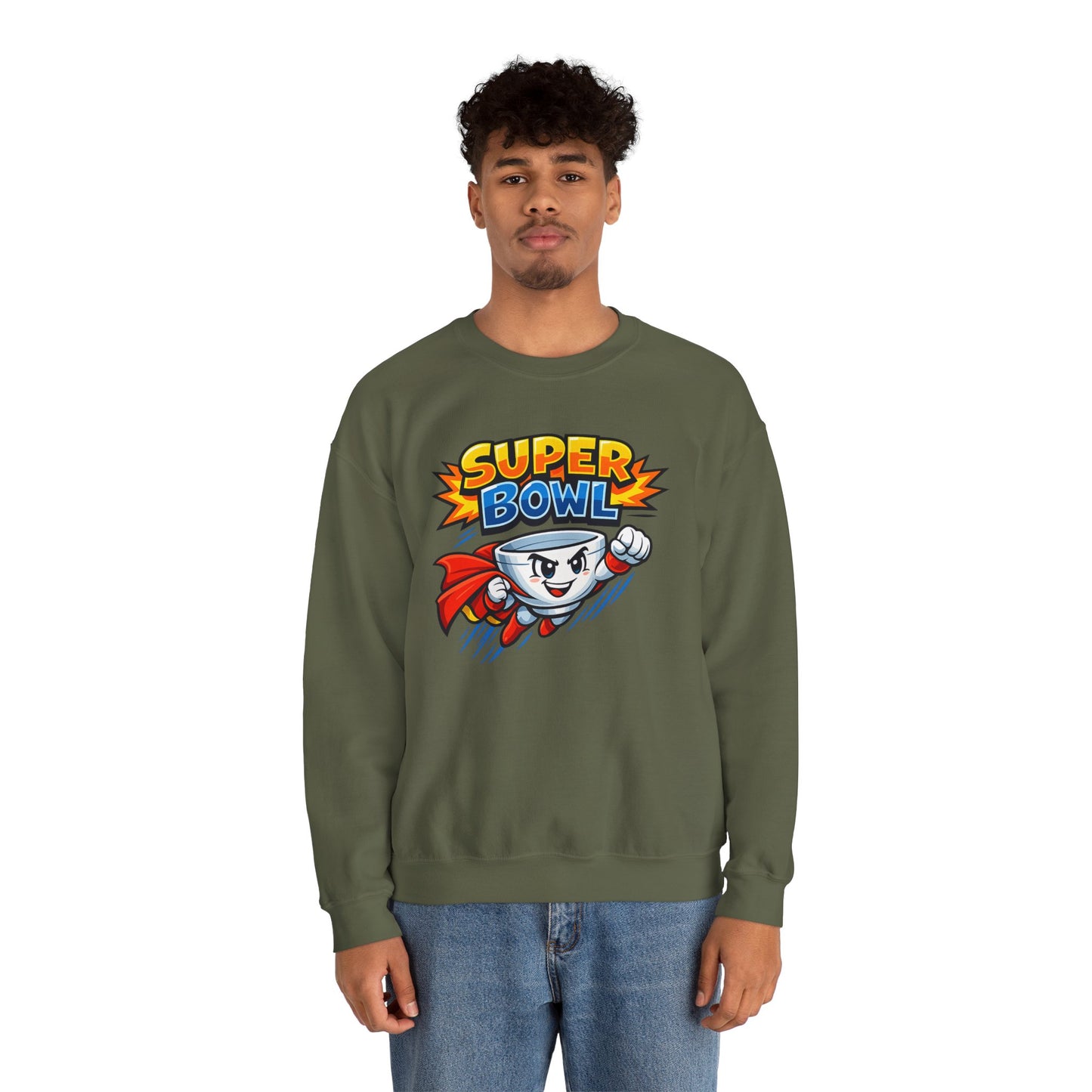 Super Bowl Sweatshirt, Funny Super Bowl Crewneck, Football Party Sweatshirt, Game Day Pullover, Bowl Pun Shirt, Unisex Graphic Crew