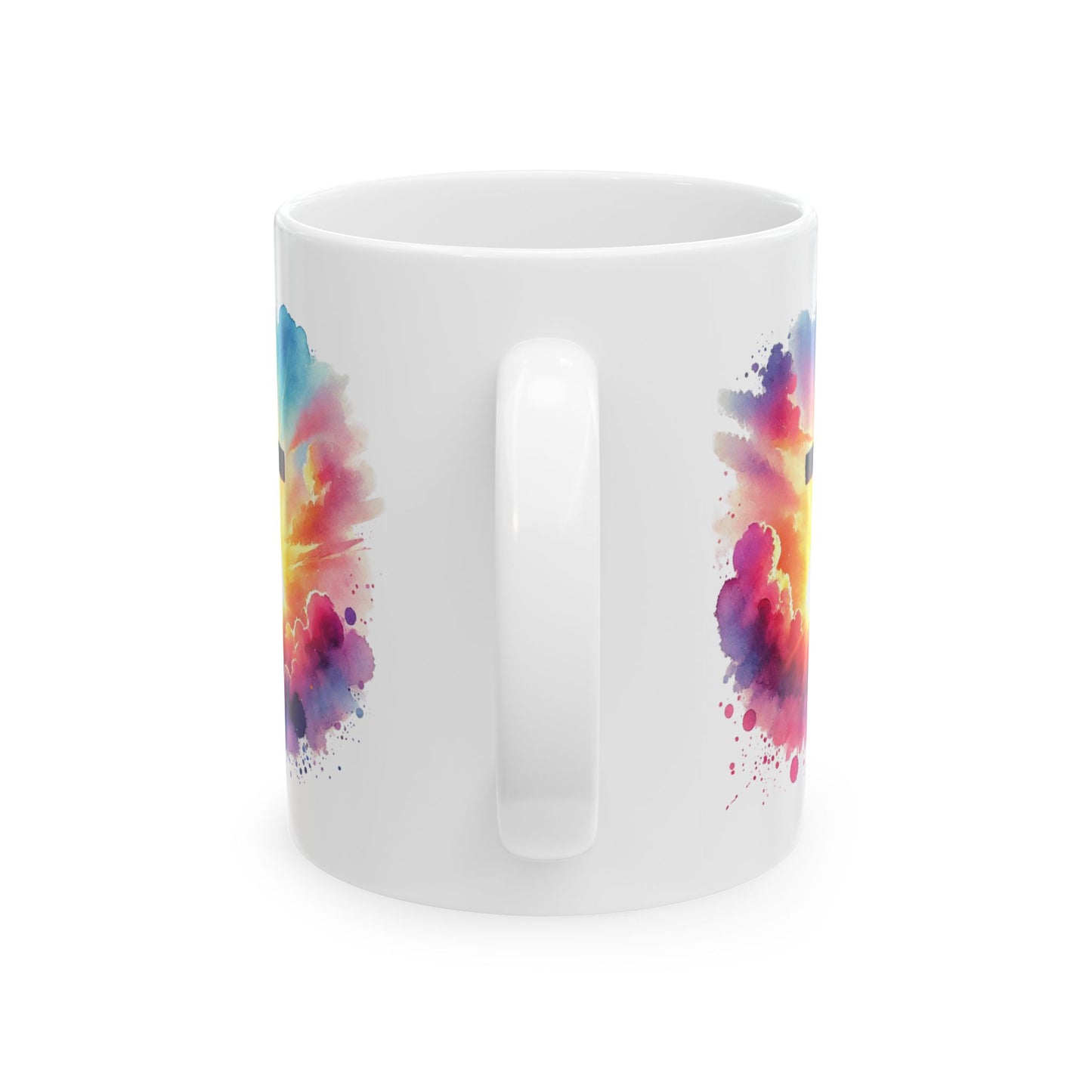 Christian Cross Sunrise Mug – Inspirational Faith Coffee Cup with Colorful Sky & Clouds, Religious Gift, Dishwasher Safe Prayer Mug