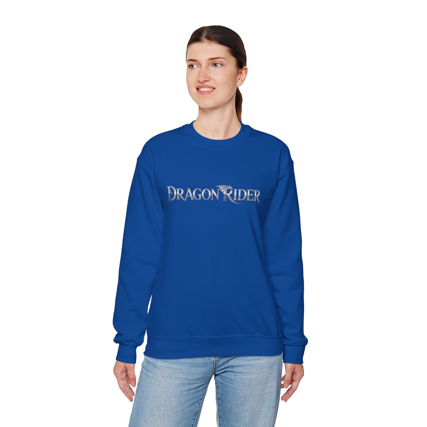 Dragon Rider Sweatshirt | Unisex Fantasy Gamer Crewneck | Nerdy Cozy Mythical Gift | Medieval Dragon Pullover | Geek Cosplay Style