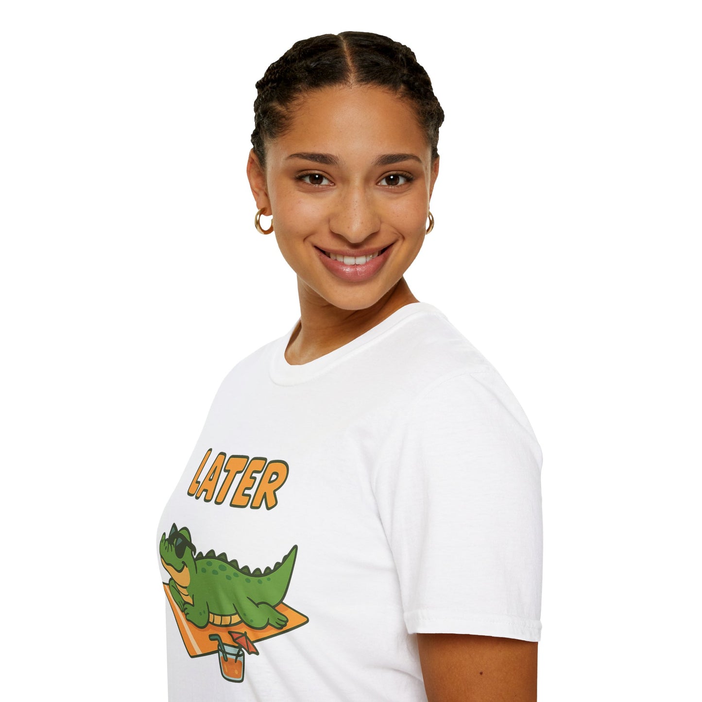 Later Gator Graphic Tee - Funny Alligator T-Shirt | Funny Summer Shirt | Trendy Animal Tee | Cute Gator Gift | Y2K Retro Humor Tee