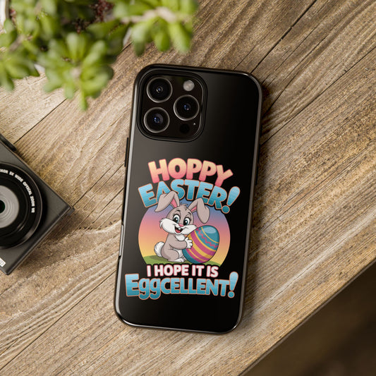 iPhone Case Easter Bunny 'Hoppy Easter I Hope it is Eggcellent' Easter Phone Case Easter Bunny