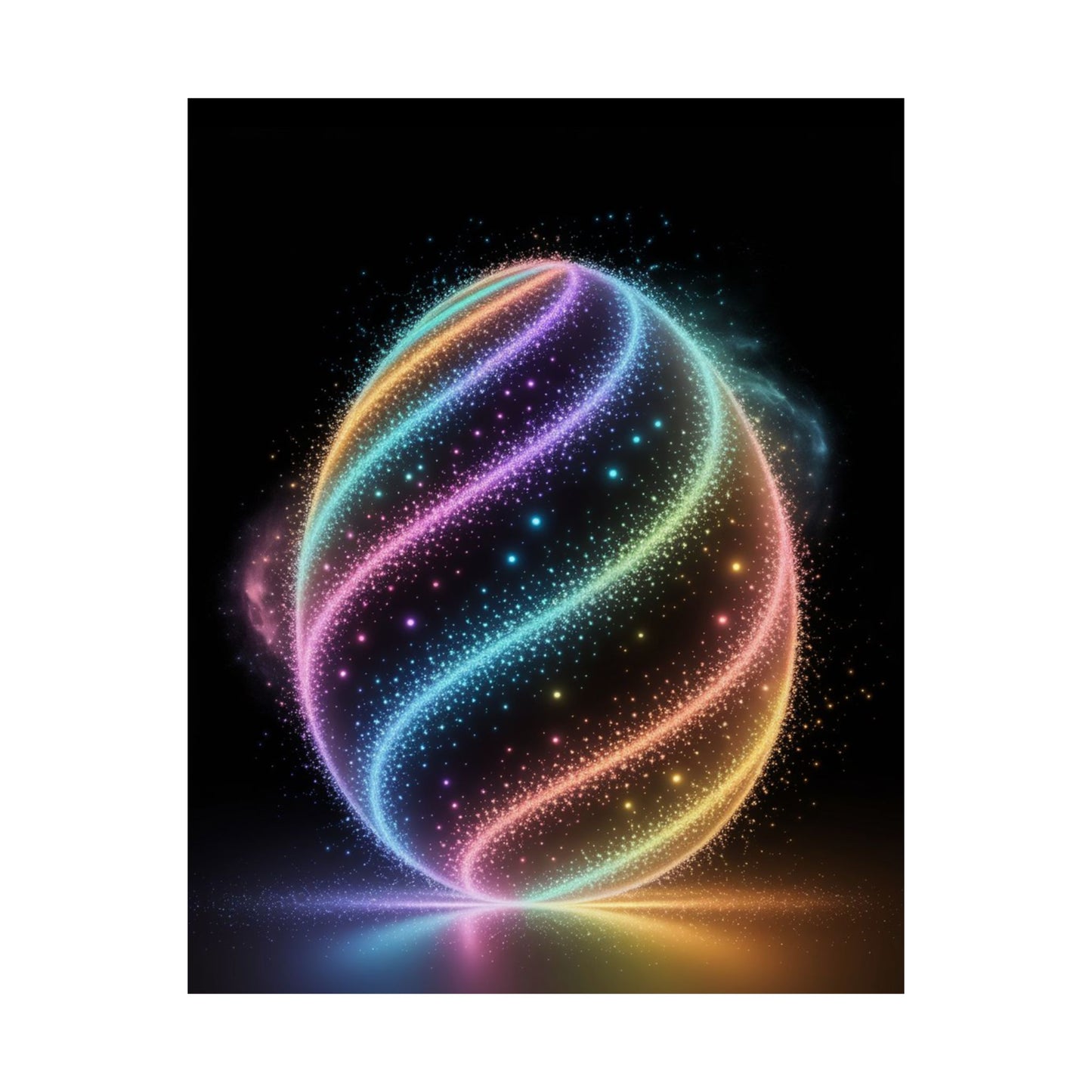 Easter Poster Bioluminescent Easter Egg Wall Art Easter Decor Easter Decoration