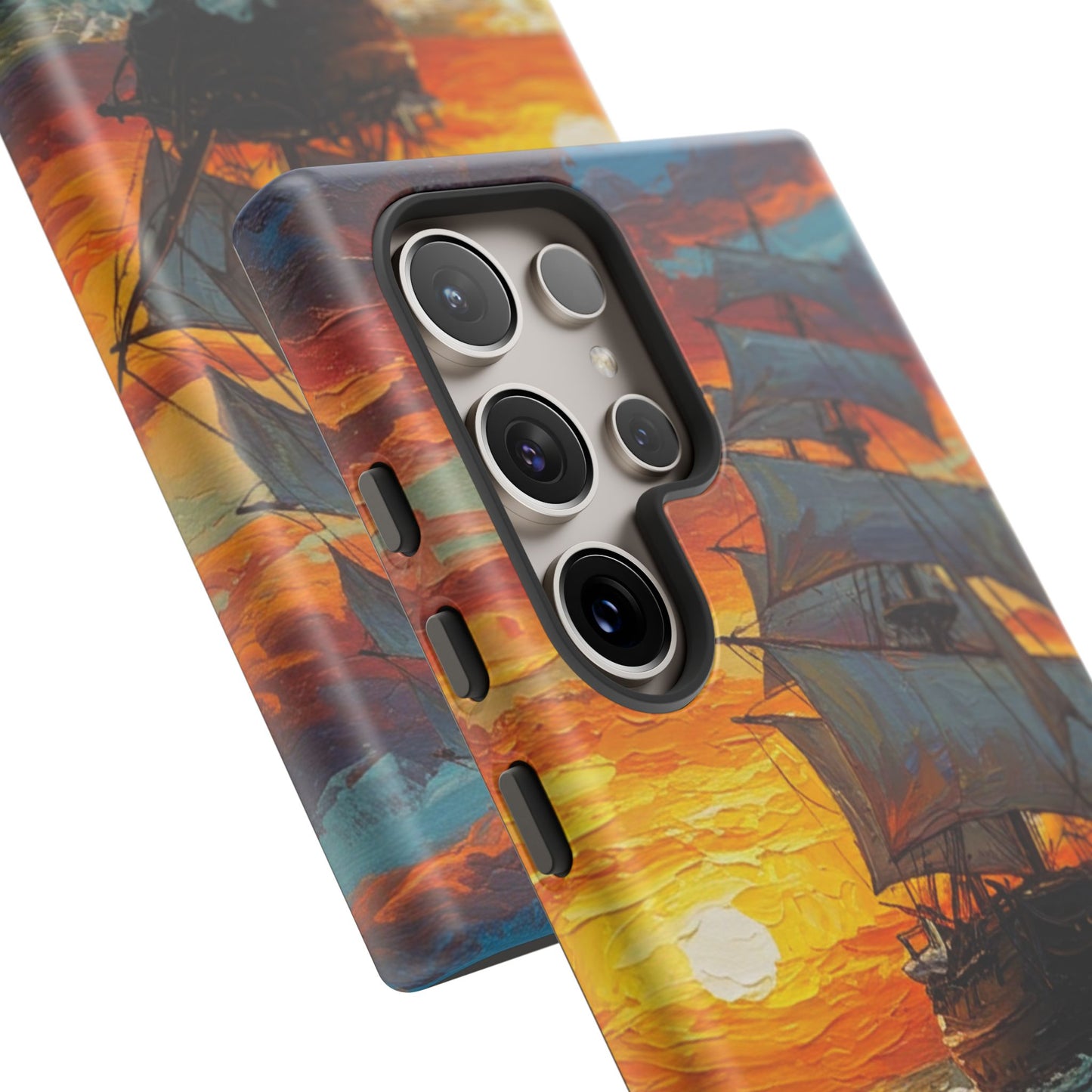 Samsung Galaxy Case - Ship Sailing at Sunset Design
