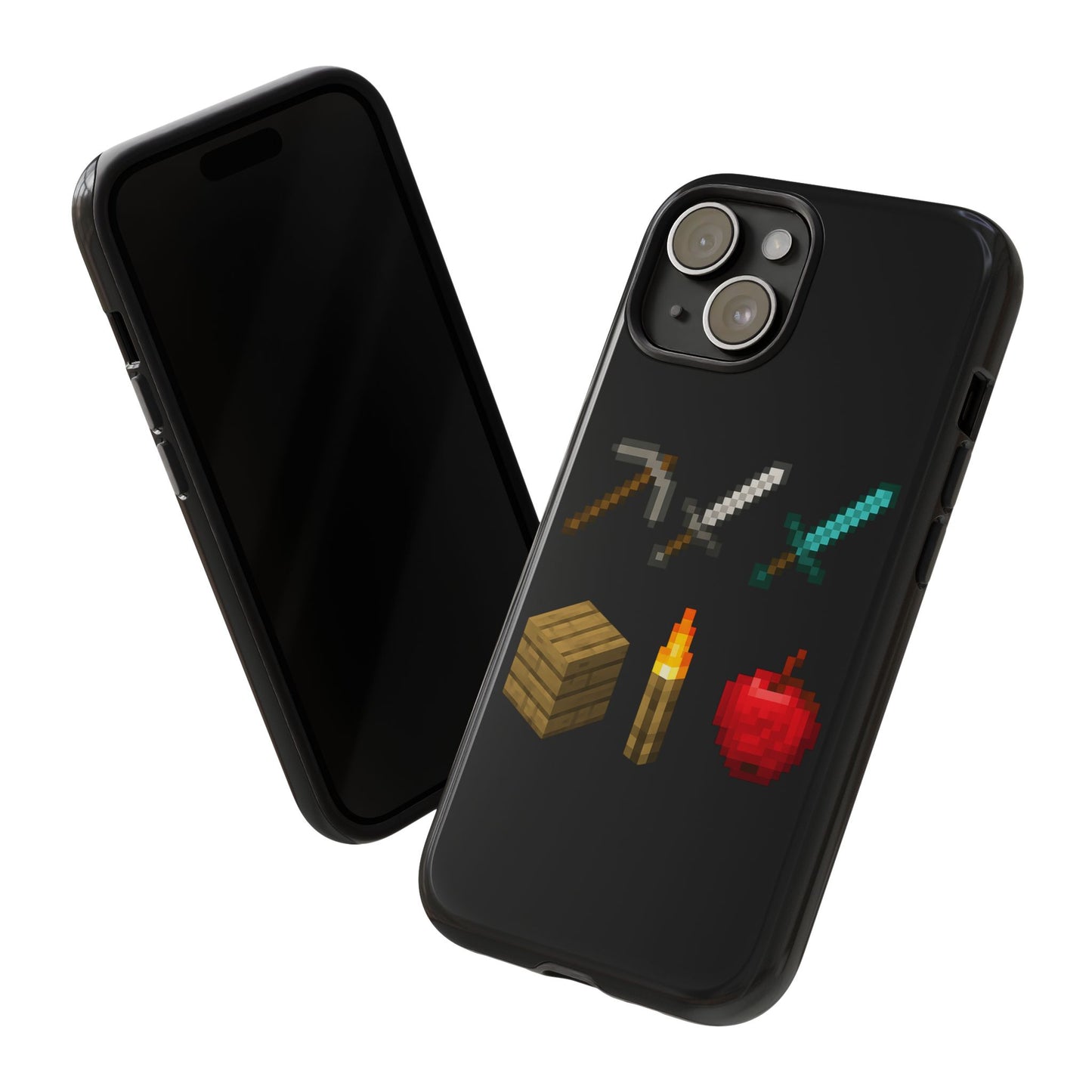 Pixel Art iPhone Case - Gaming-Inspired Tough Case for Gamers inspired by Minecraft Phone Case