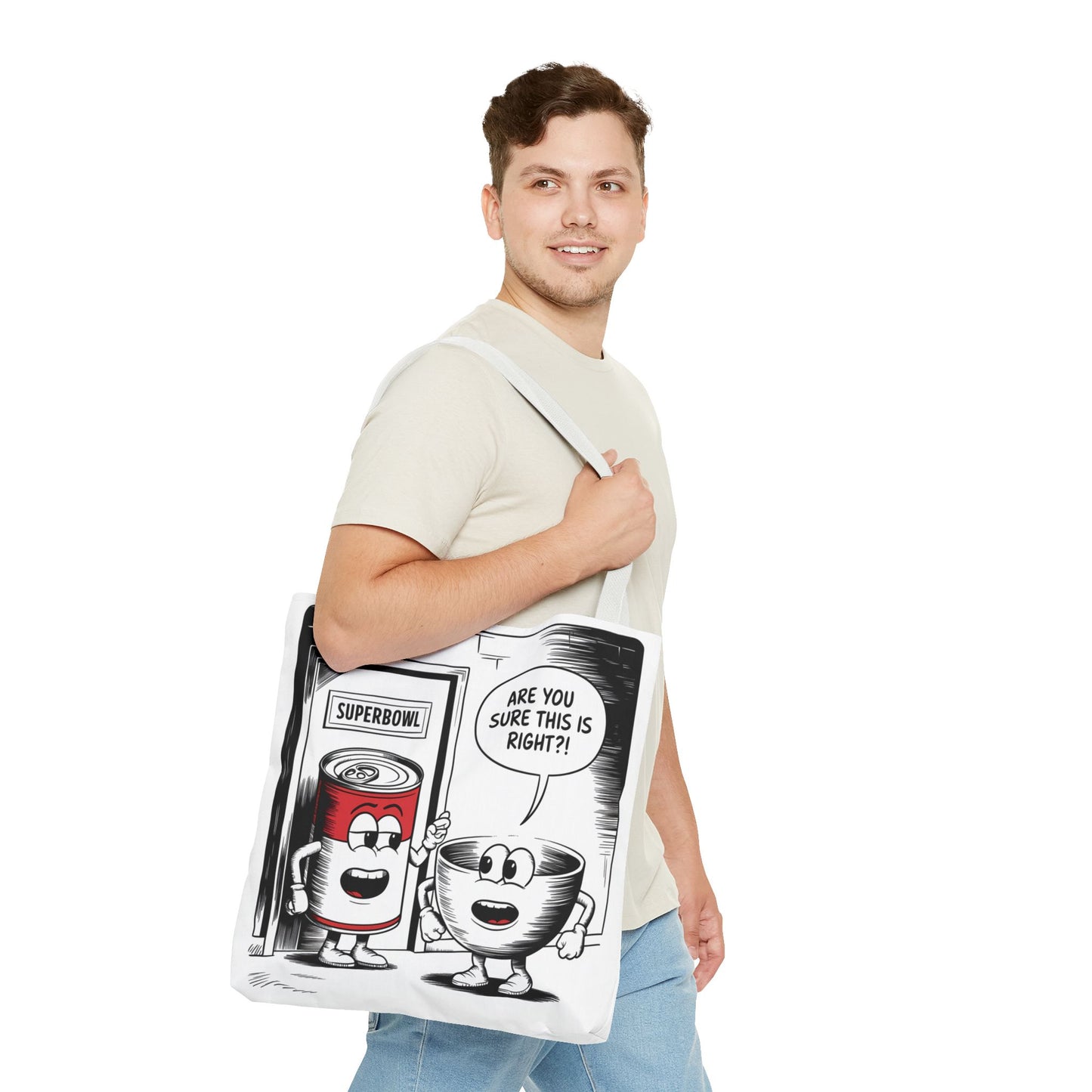 Tote Bag - Comic Superbowl Soup Design