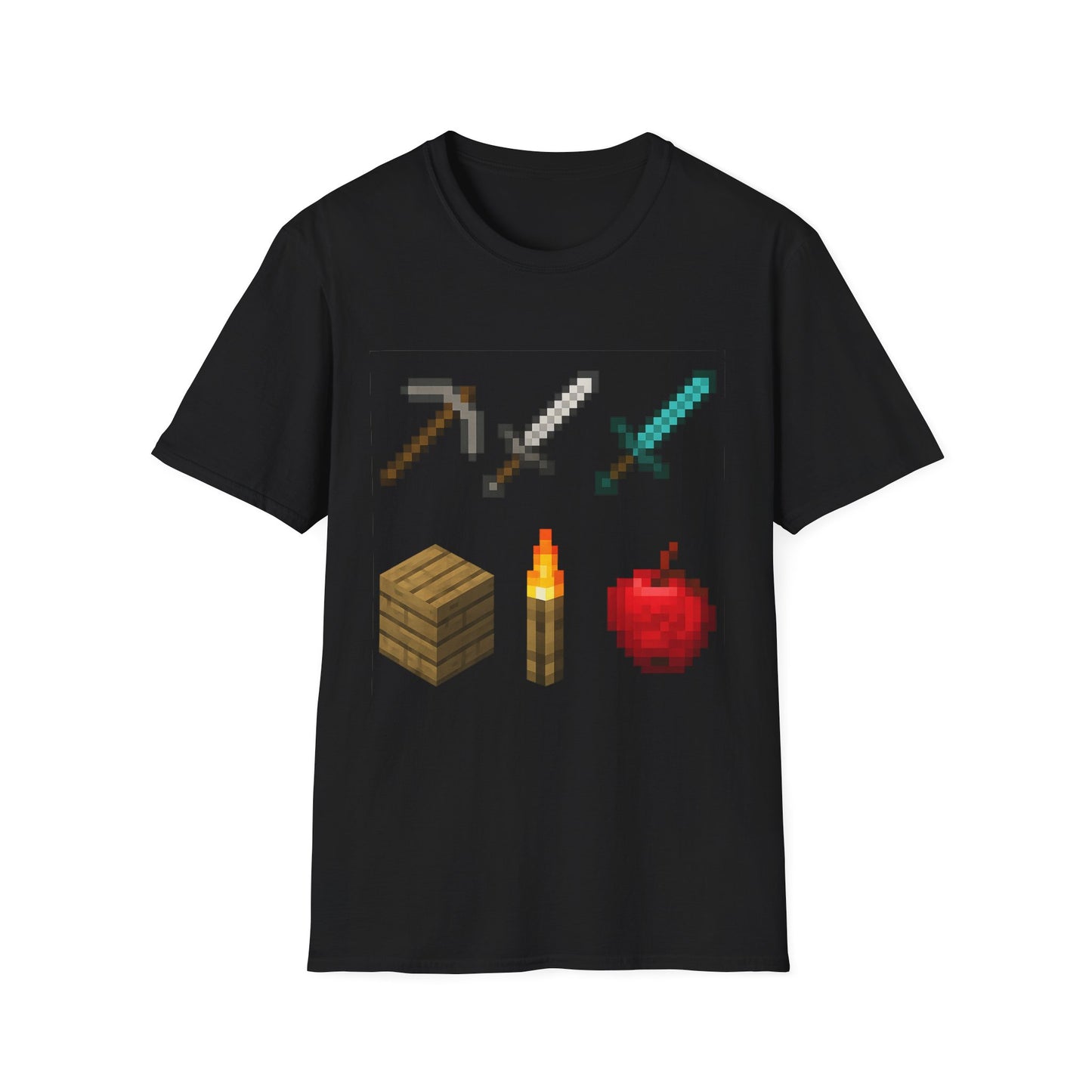 Pixel Tools & Items T-Shirt | Retro Pixel Art Gaming Tee, 8-Bit Gamer Shirt, Pixel Weapons & Supplies Top, Video Game Lover Gift Unisex