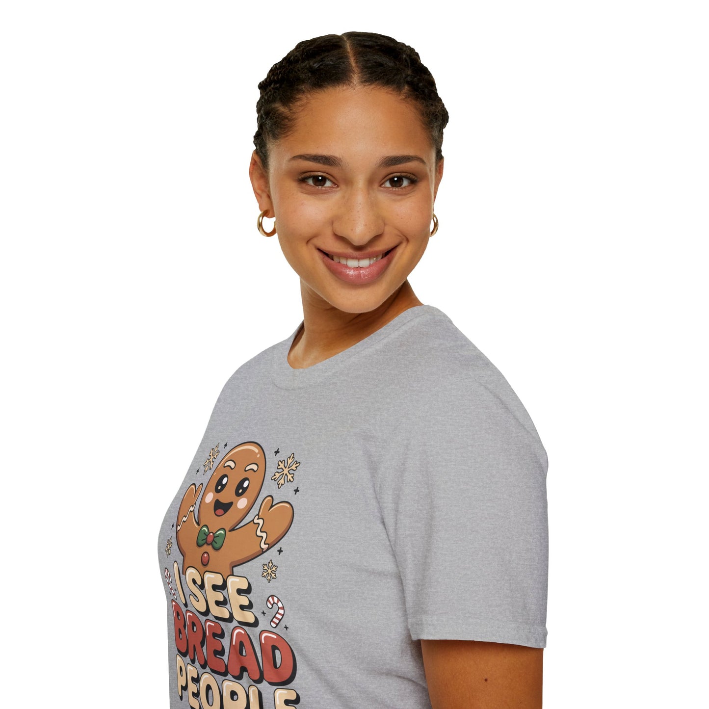 I See Bread People Shirt, Gingerbread Man Christmas Tee, Funny Holiday Baking Shirt, Cute Gingerbread Cookie TShirt, Xmas Humor Shirt, Food Pun Tee