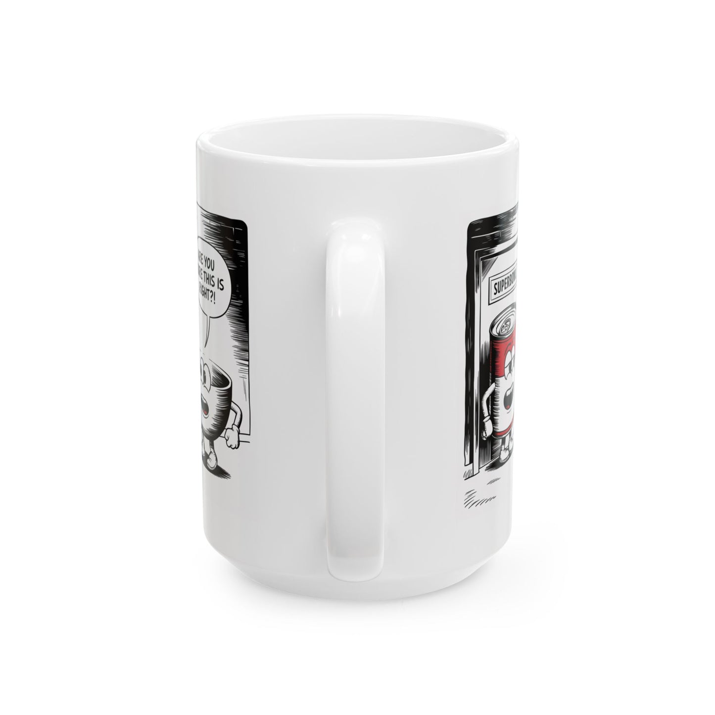 Mug - Comic Bowl and Soup 'Superbowl' Design