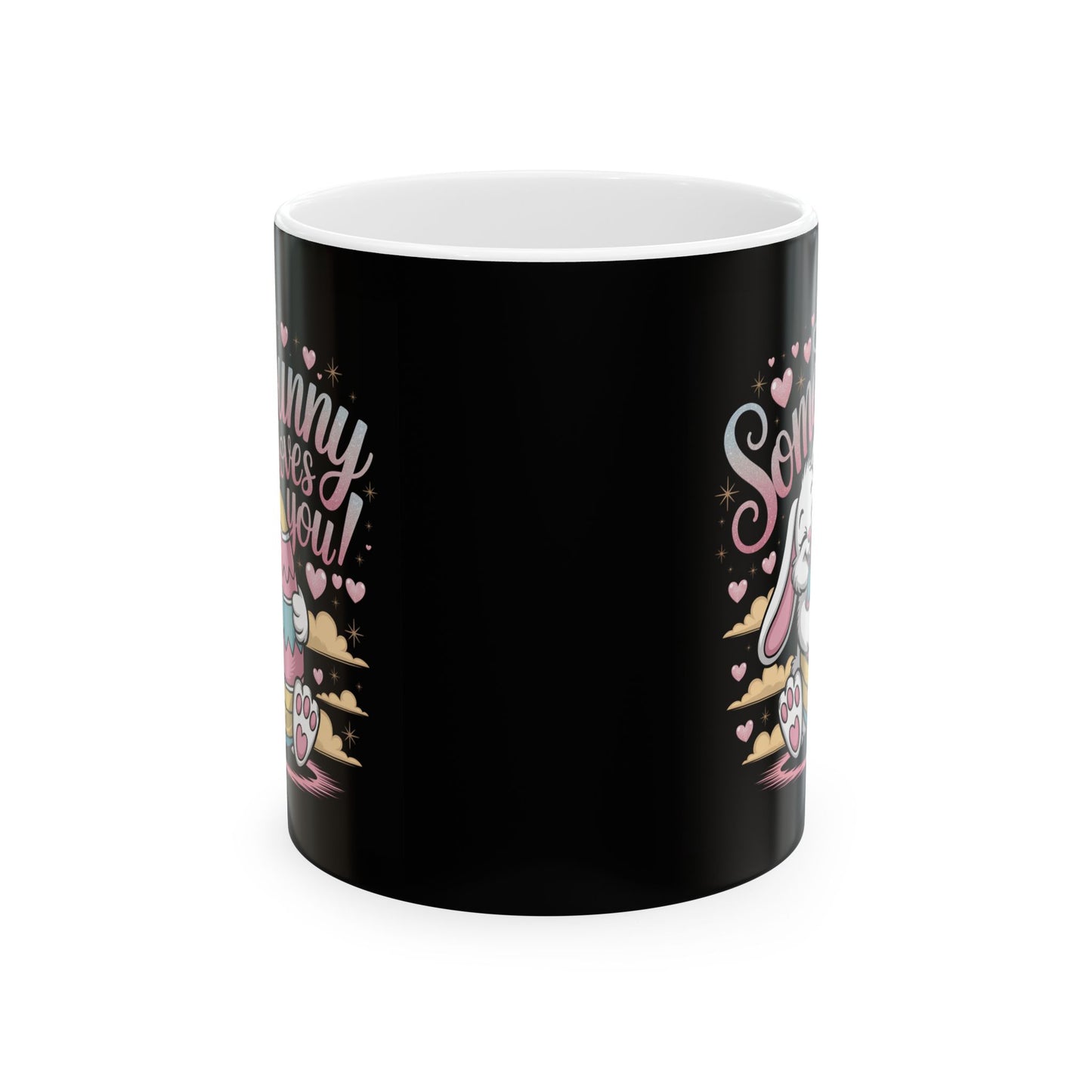 Easter Mug - Easter Bunny Somebunny Loves You Easter Cup Bunny Mug