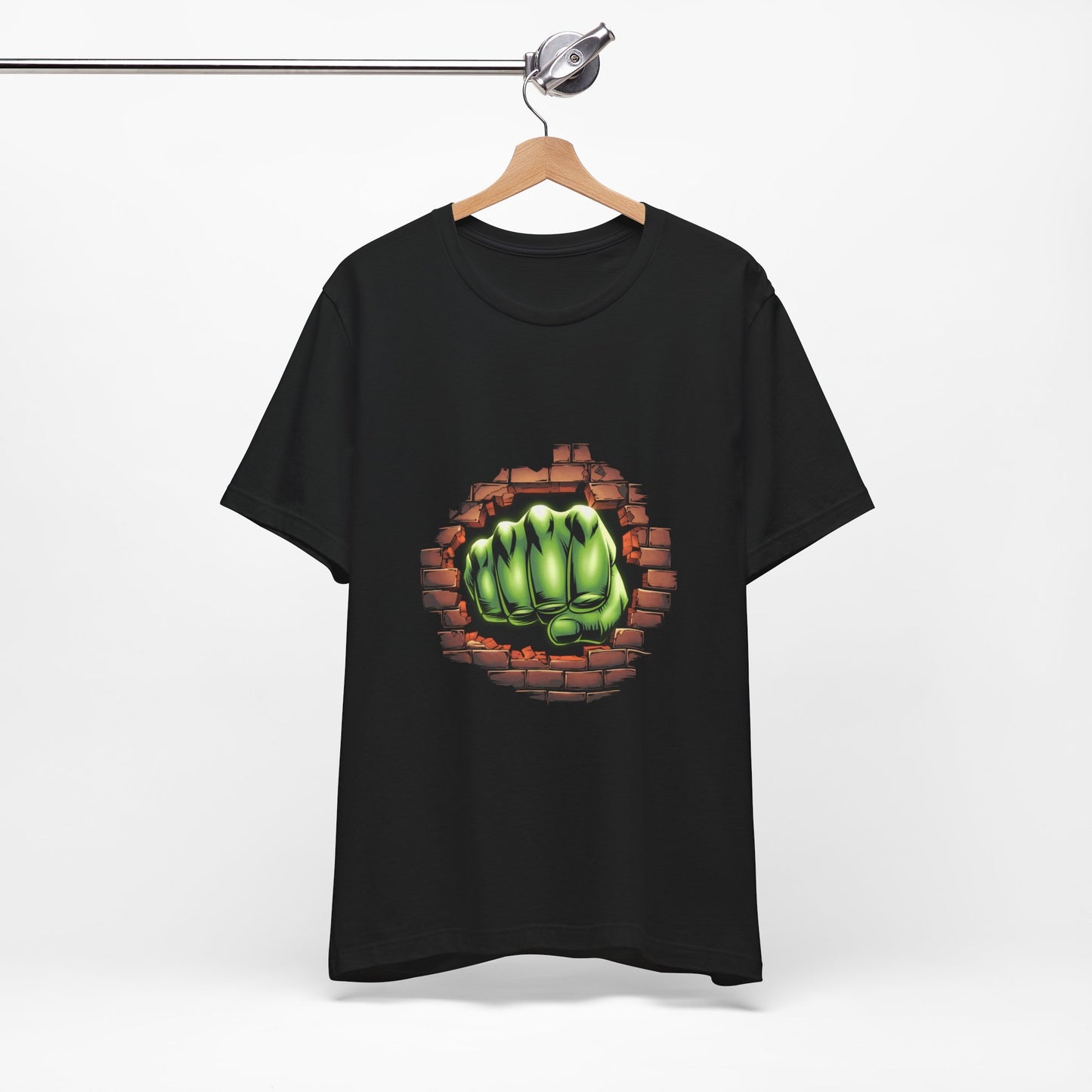 Green Hero Fist Graphic Tee – Superhero Shirt, Comic Pop Art, Gamer Gift, Y2K Dopamine Aesthetic, Funny Nerd Fashion, Unisex T‑shirt